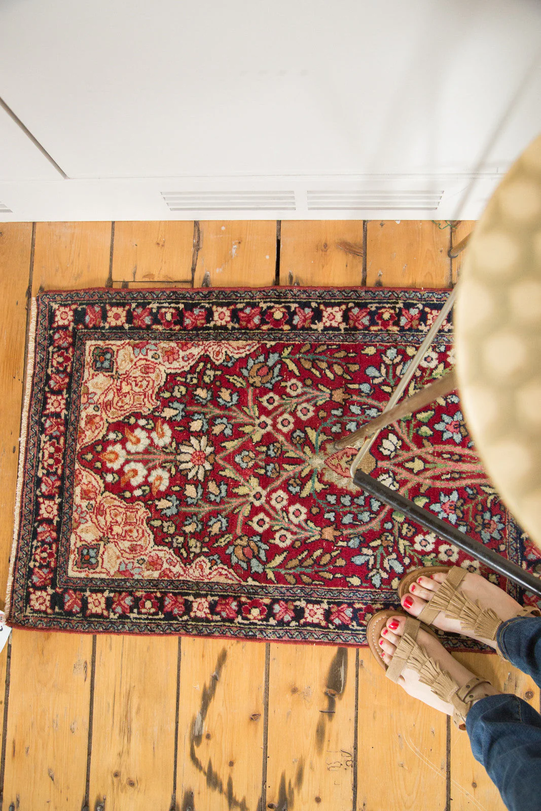 2x3 Antique Kerman Rug Mat - Image 6