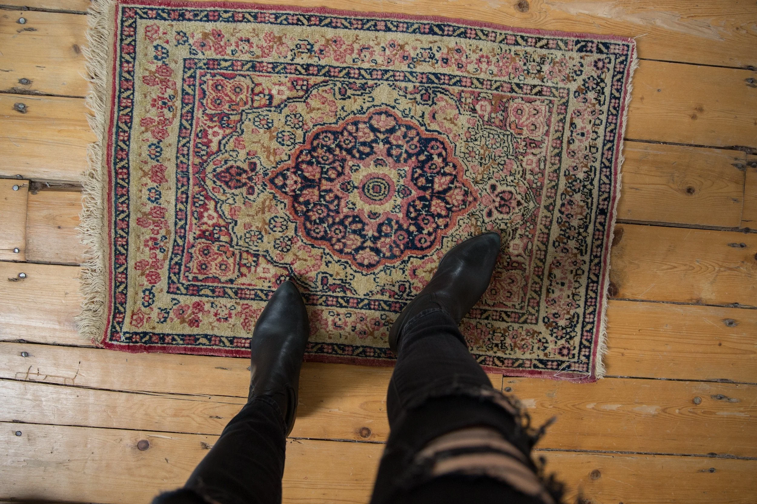 2x3 Antique Kerman Rug Mat - Image 2