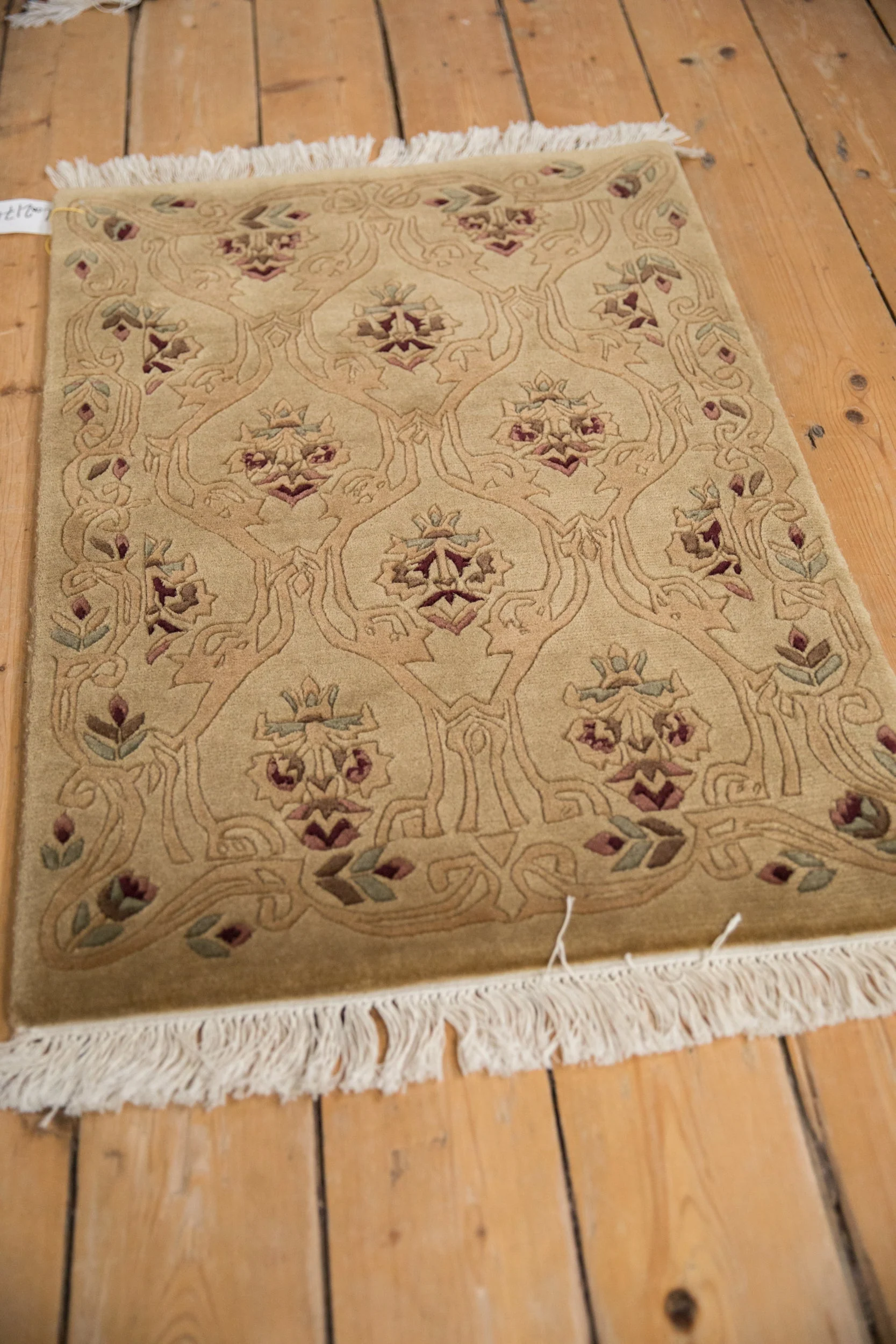 2x3 Vintage Contemporary Indian Savonnerie Design Rug Mat - Image 4