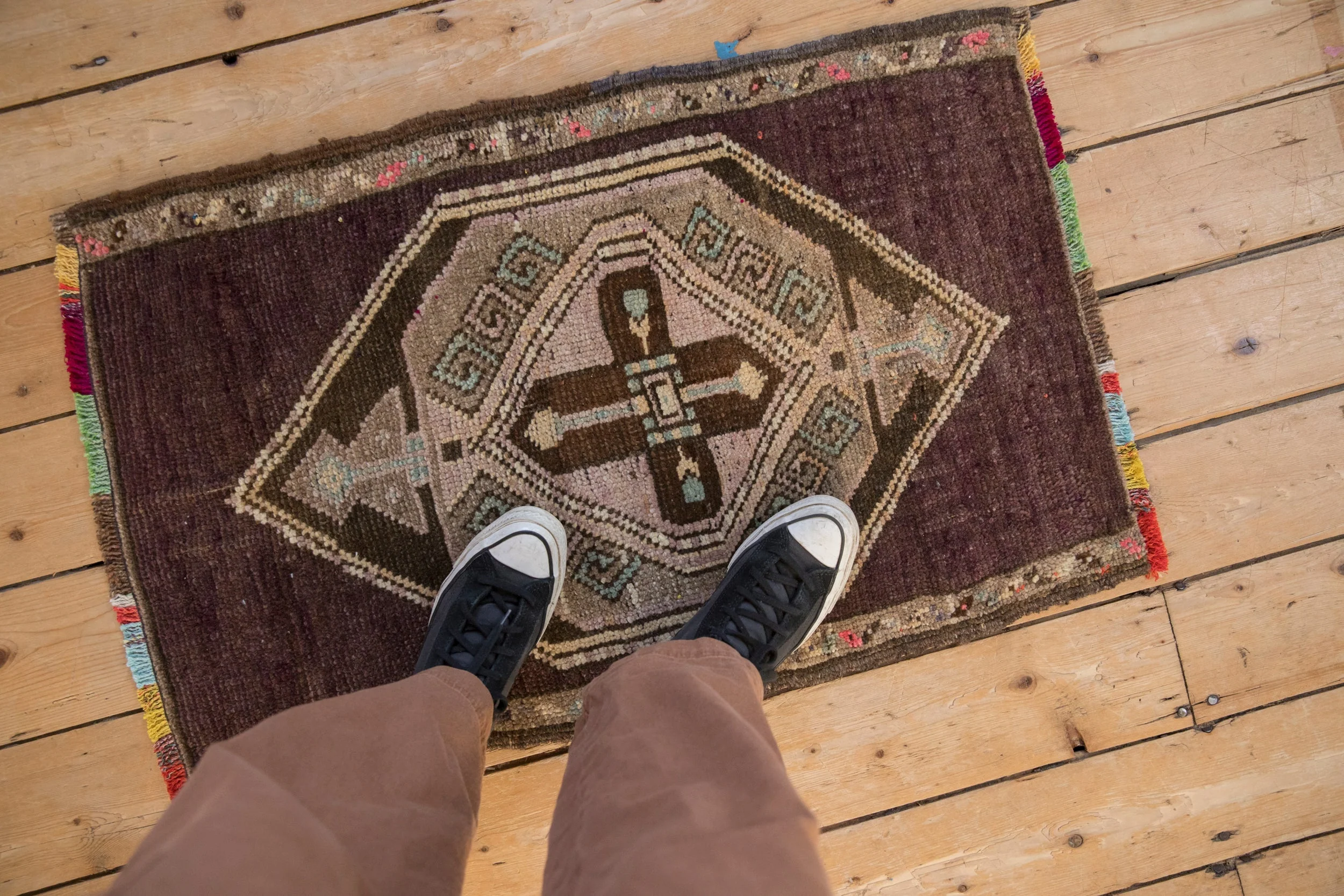 2x3 Vintage Distressed Kars Rug Mat - Image 2
