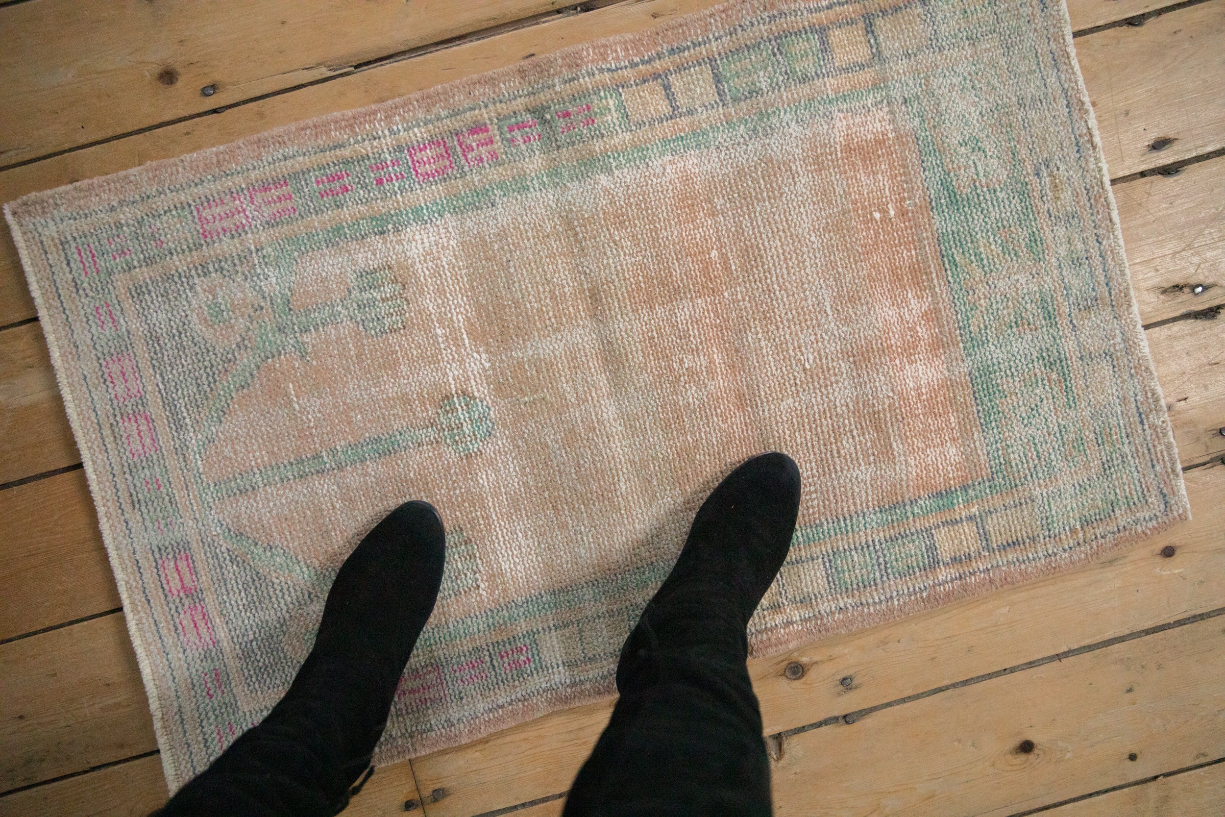 2x3 Vintage Distressed Oushak Rug Mat - Image 2