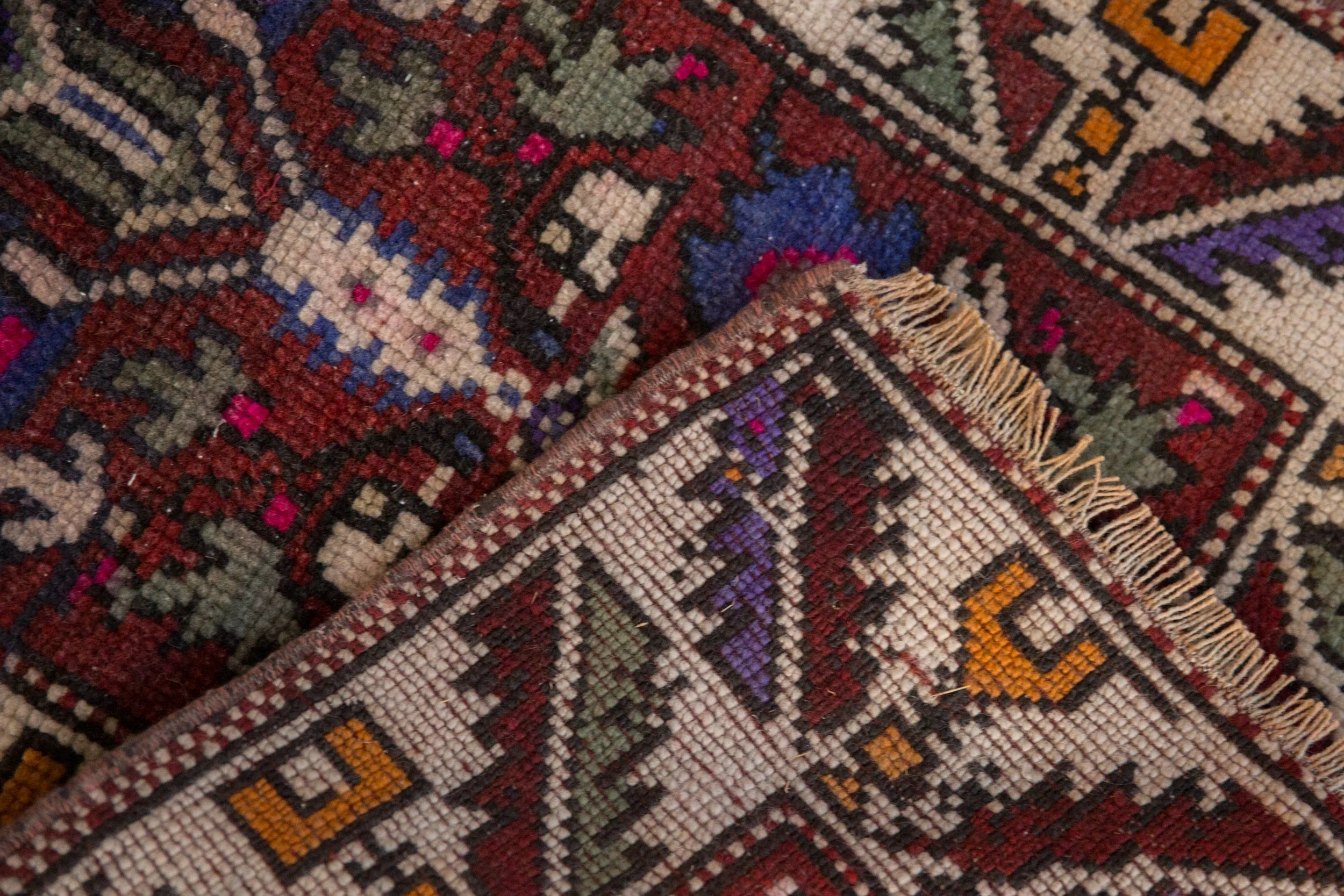 2x3 Vintage Distressed Oushak Rug Mat - Image 10