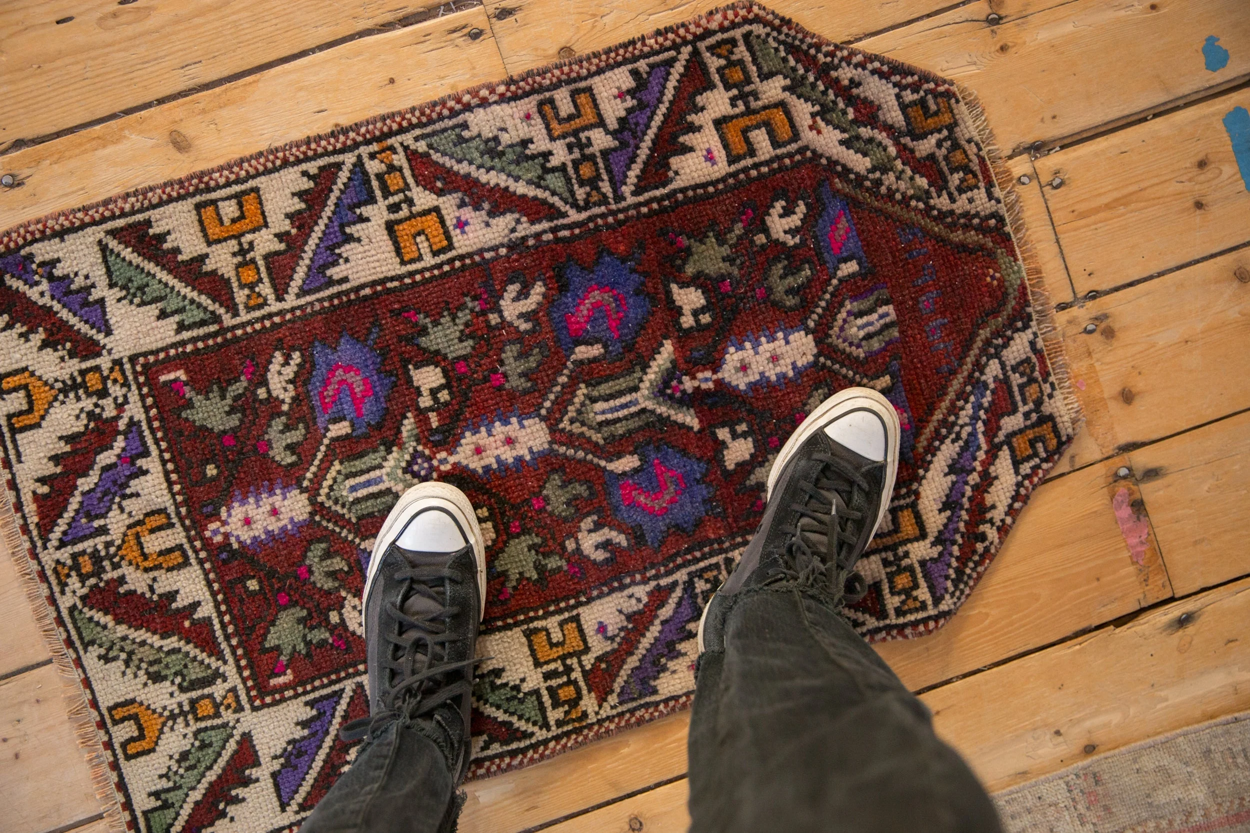 2x3 Vintage Distressed Oushak Rug Mat - Image 2