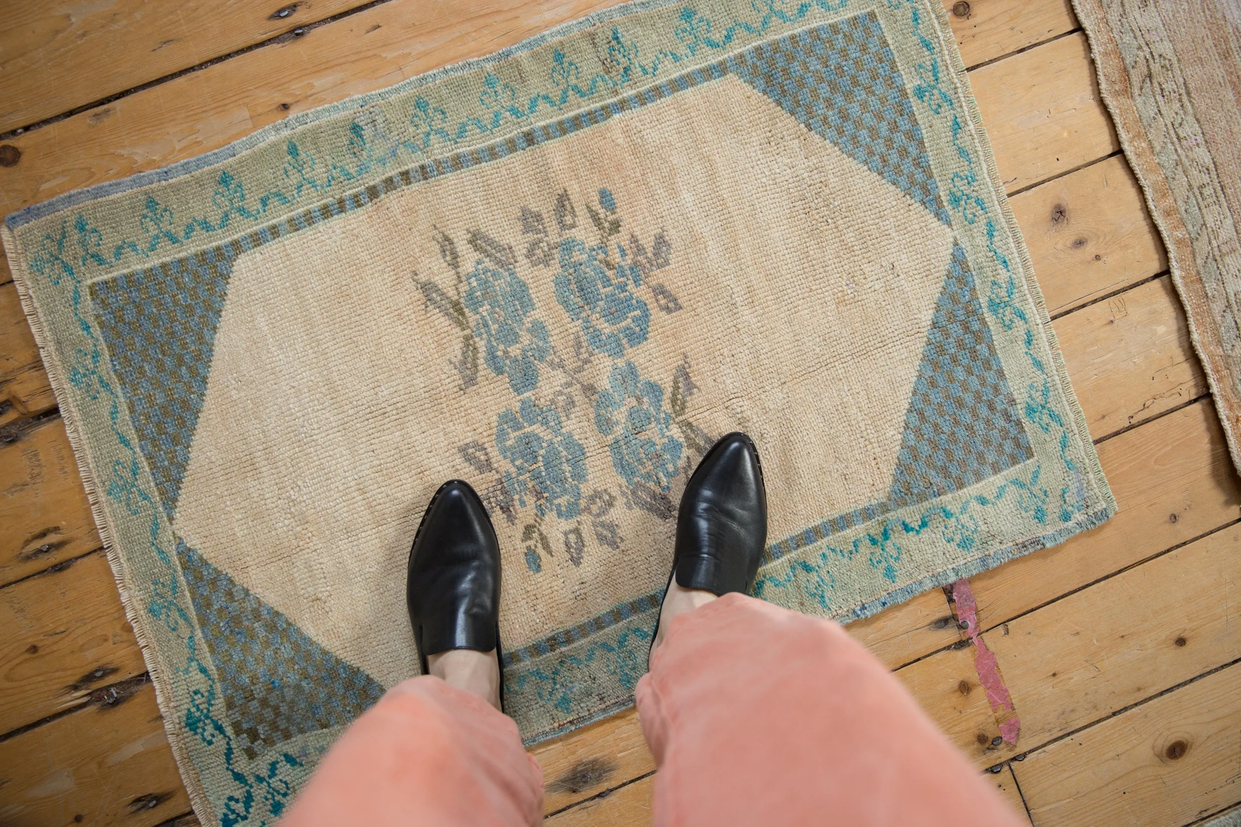 2x3 Vintage Distressed Oushak Rug Mat - Image 2