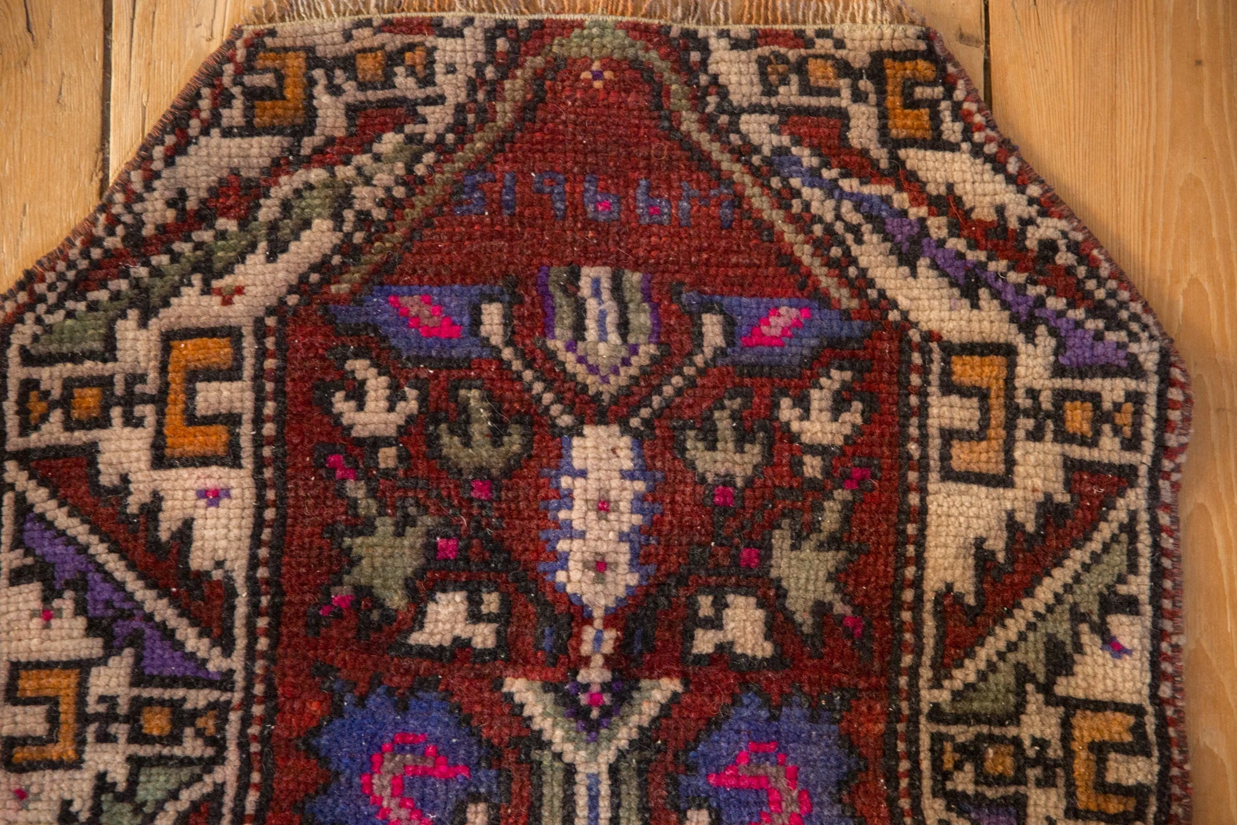 2x3 Vintage Distressed Oushak Rug Mat - Image 3