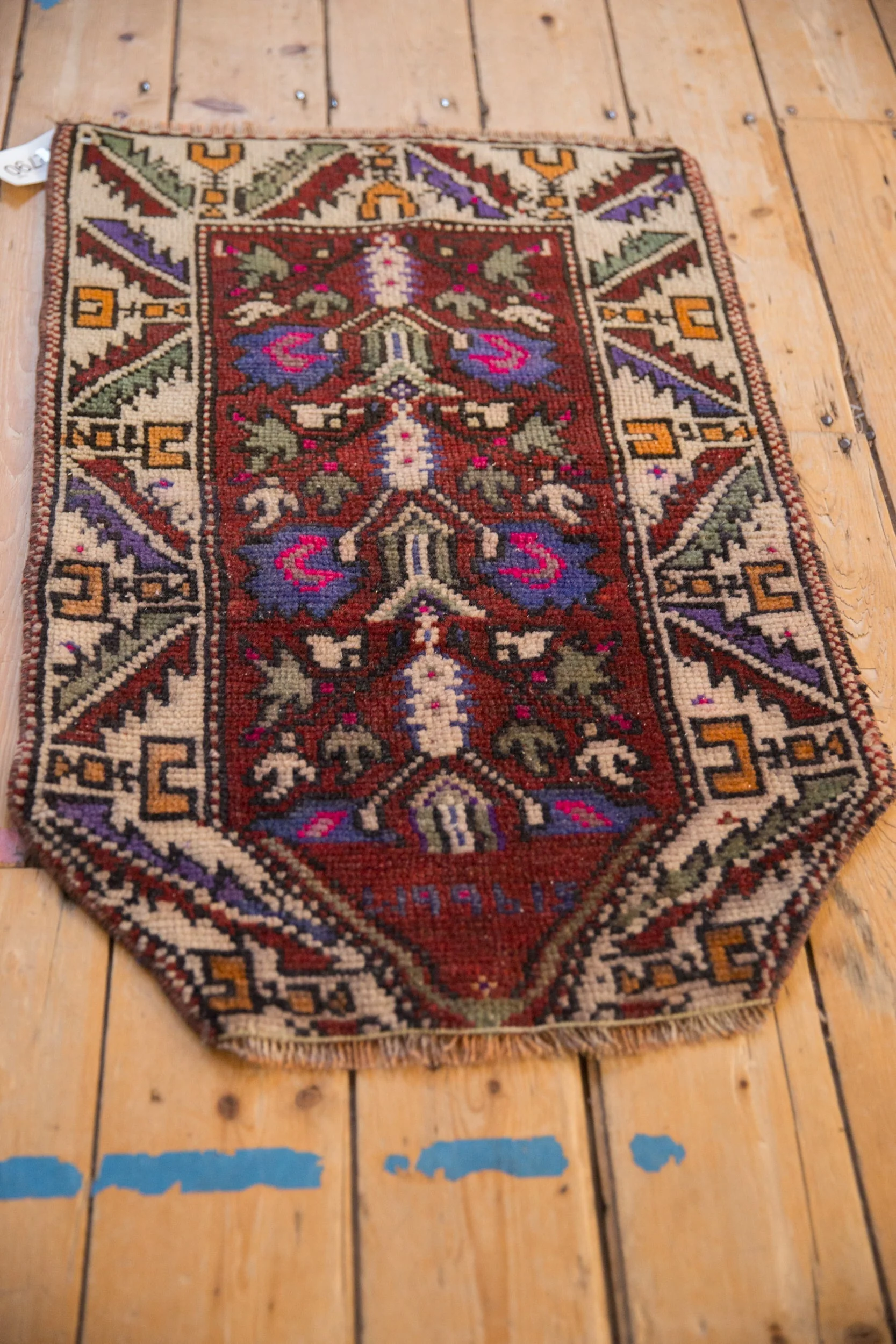2x3 Vintage Distressed Oushak Rug Mat - Image 4