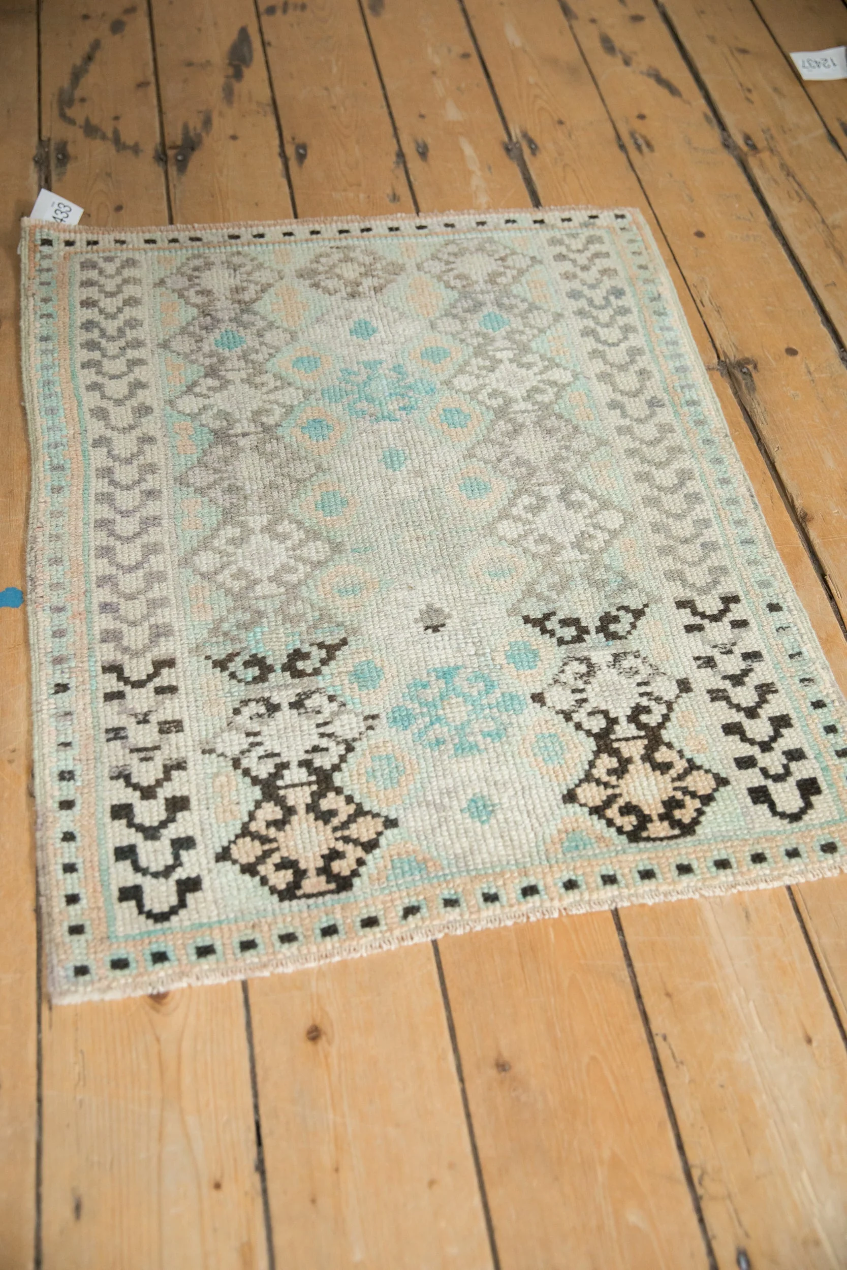 2x3 Vintage Distressed Oushak Rug Mat - Image 4