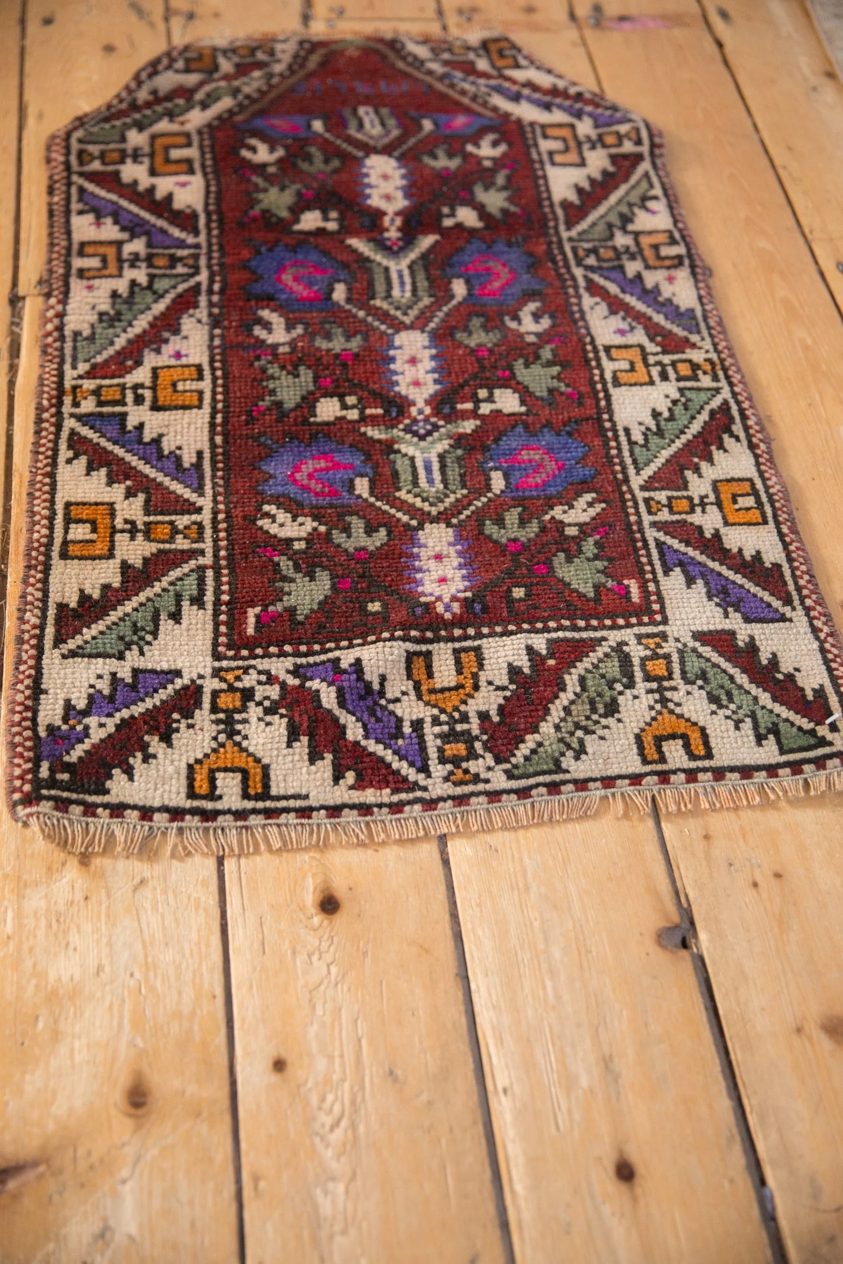 2x3 Vintage Distressed Oushak Rug Mat - Image 6