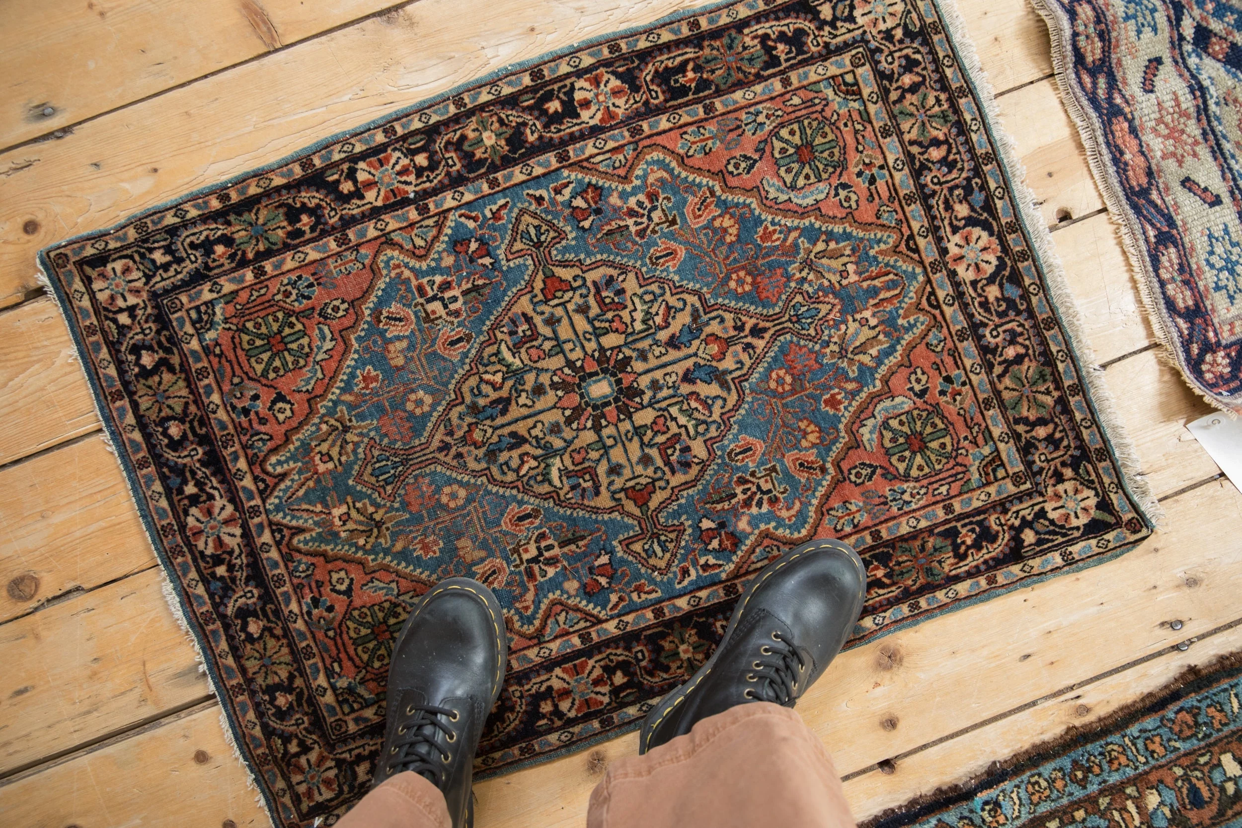 2x3 Vintage Farahan Sarouk Rug Mat - Image 2