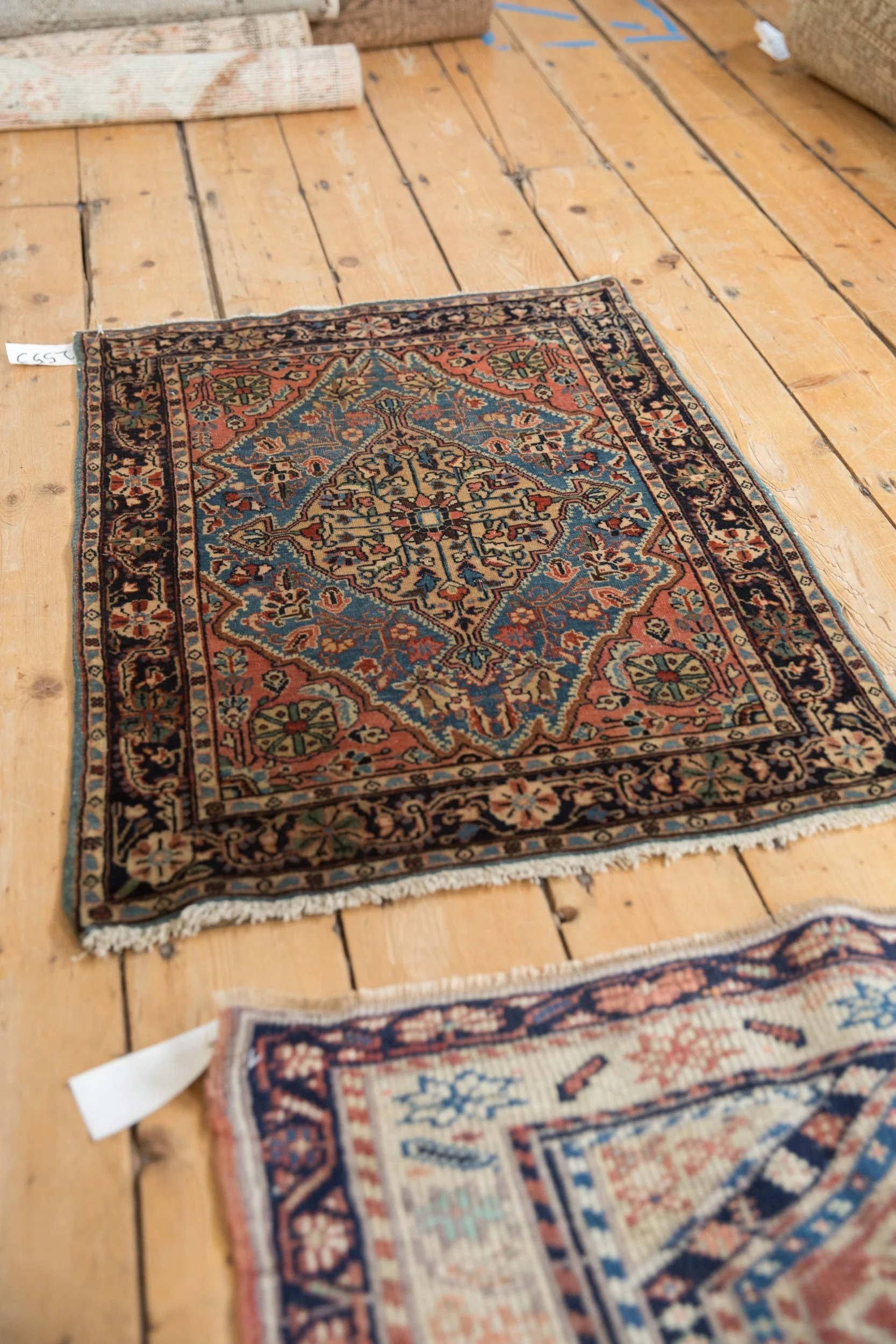 2x3 Vintage Farahan Sarouk Rug Mat - Image 5