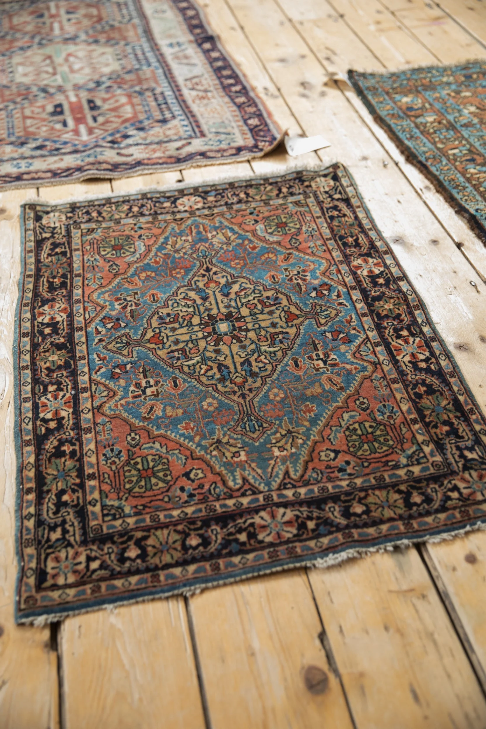 2x3 Vintage Farahan Sarouk Rug Mat - Image 7