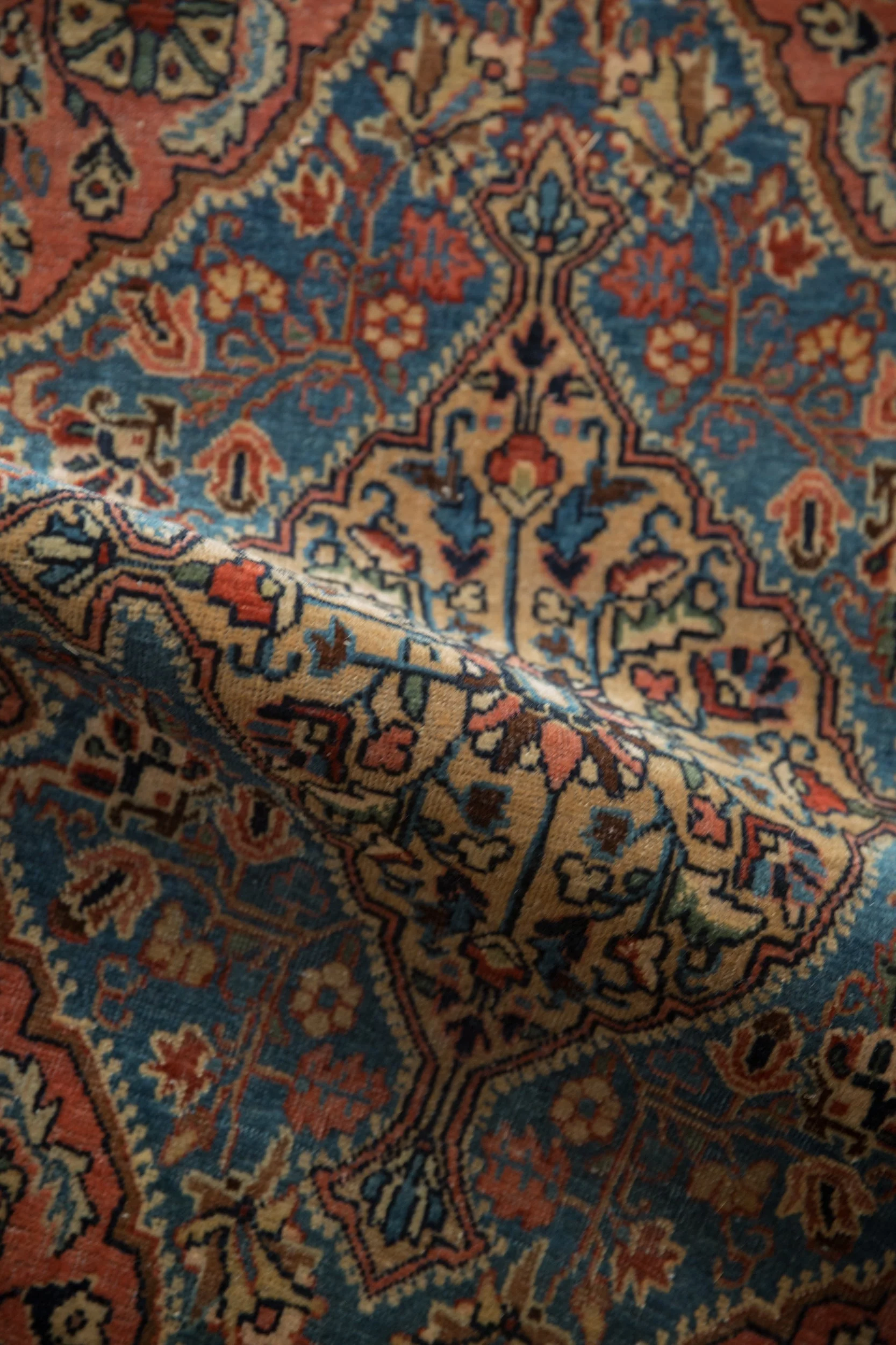 2x3 Vintage Farahan Sarouk Rug Mat - Image 8