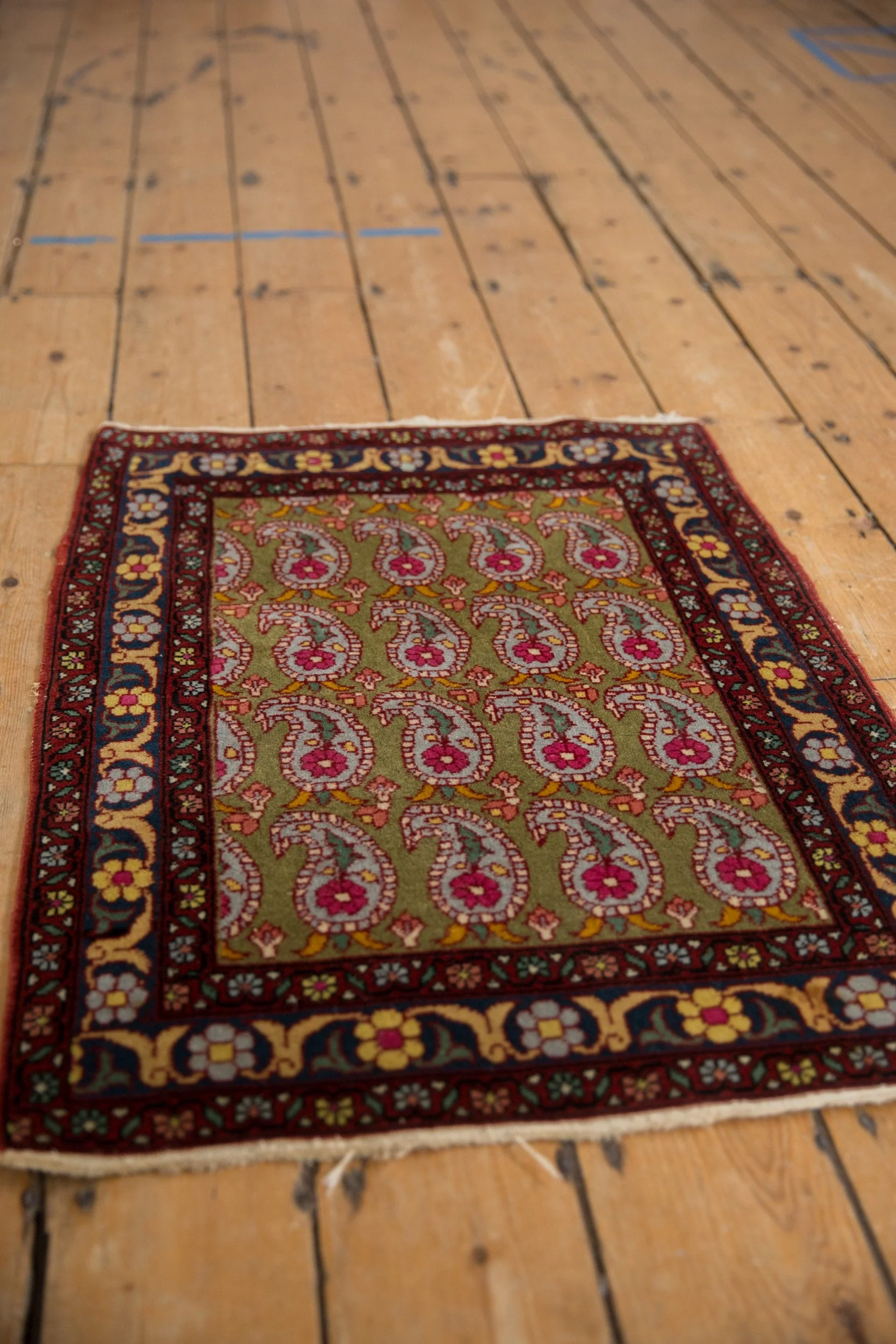 2x3 Vintage Farahan Sarouk Rug Mat - Image 4