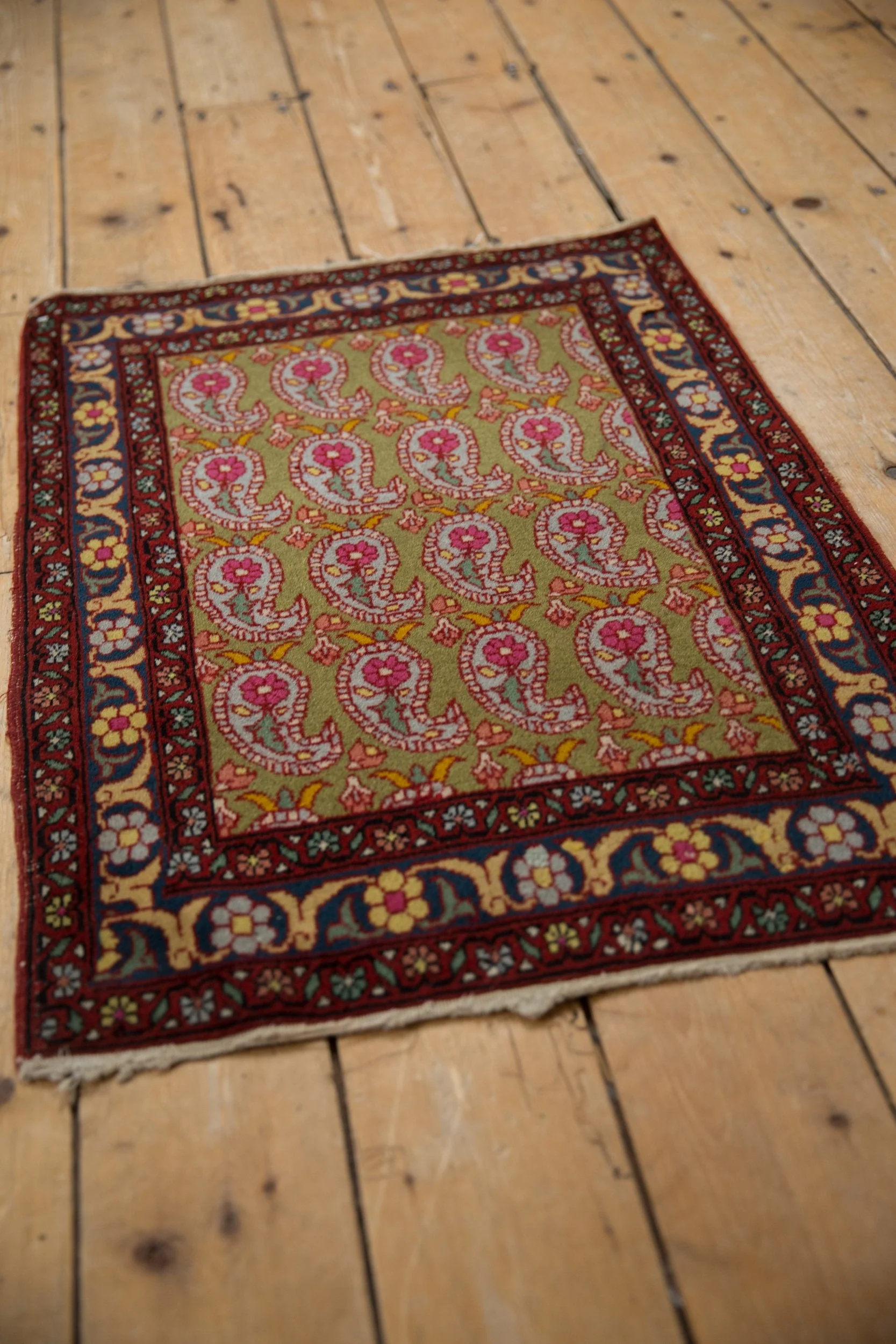 2x3 Vintage Farahan Sarouk Rug Mat - Image 5