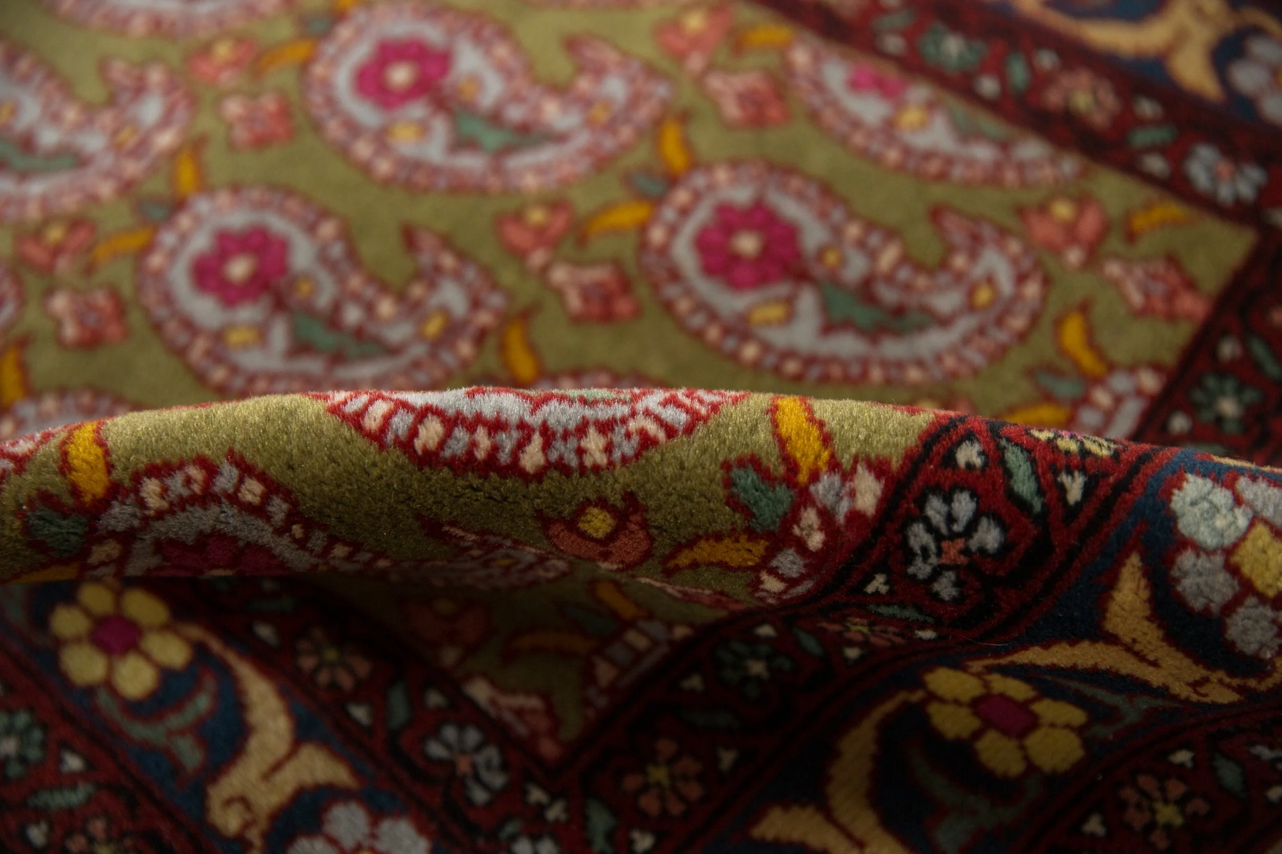 2x3 Vintage Farahan Sarouk Rug Mat - Image 7