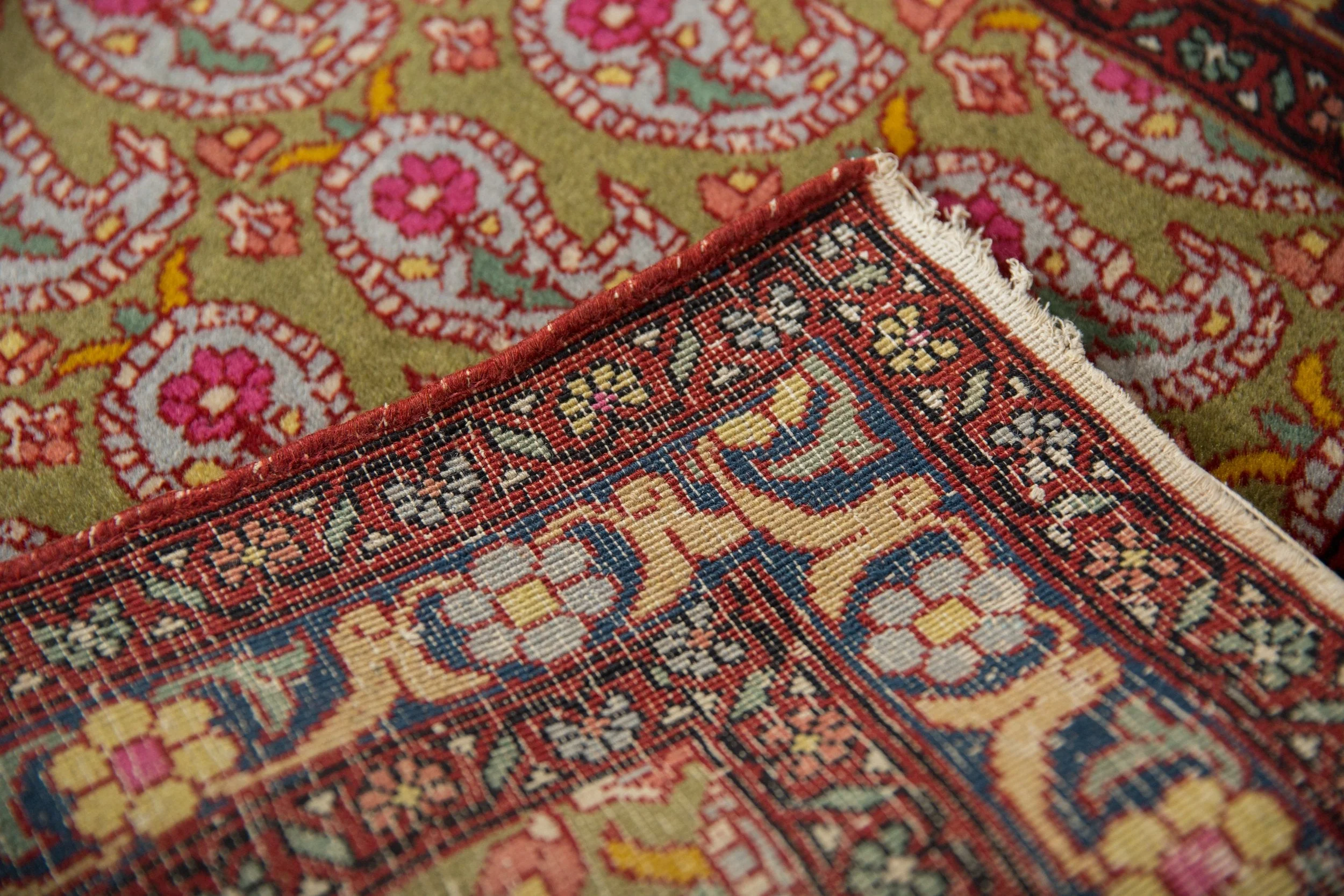 2x3 Vintage Farahan Sarouk Rug Mat - Image 8