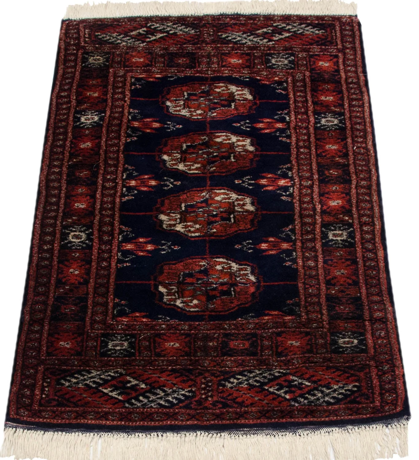 2x3 Vintage Fine Bokhara Rug Mat - Image 2