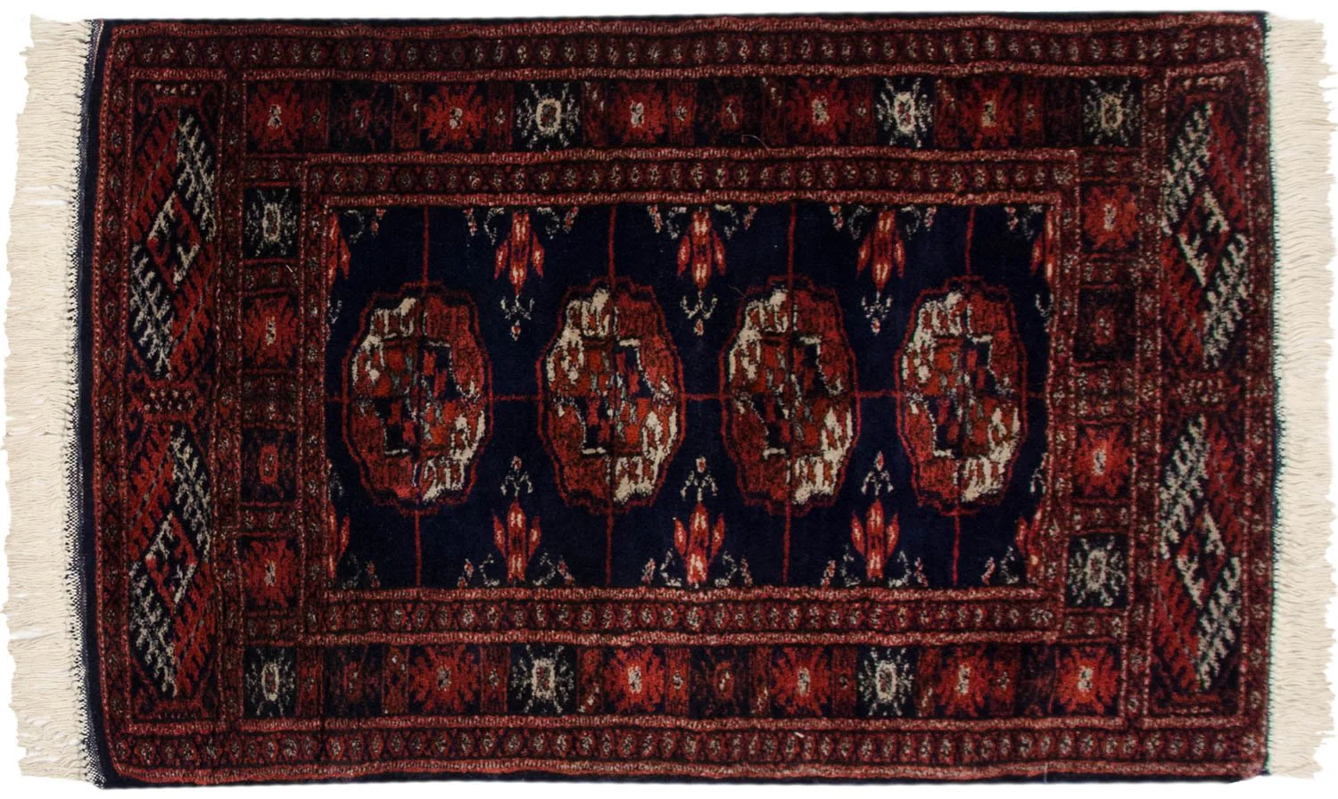 2x3 Vintage Fine Bokhara Rug Mat - Image 3