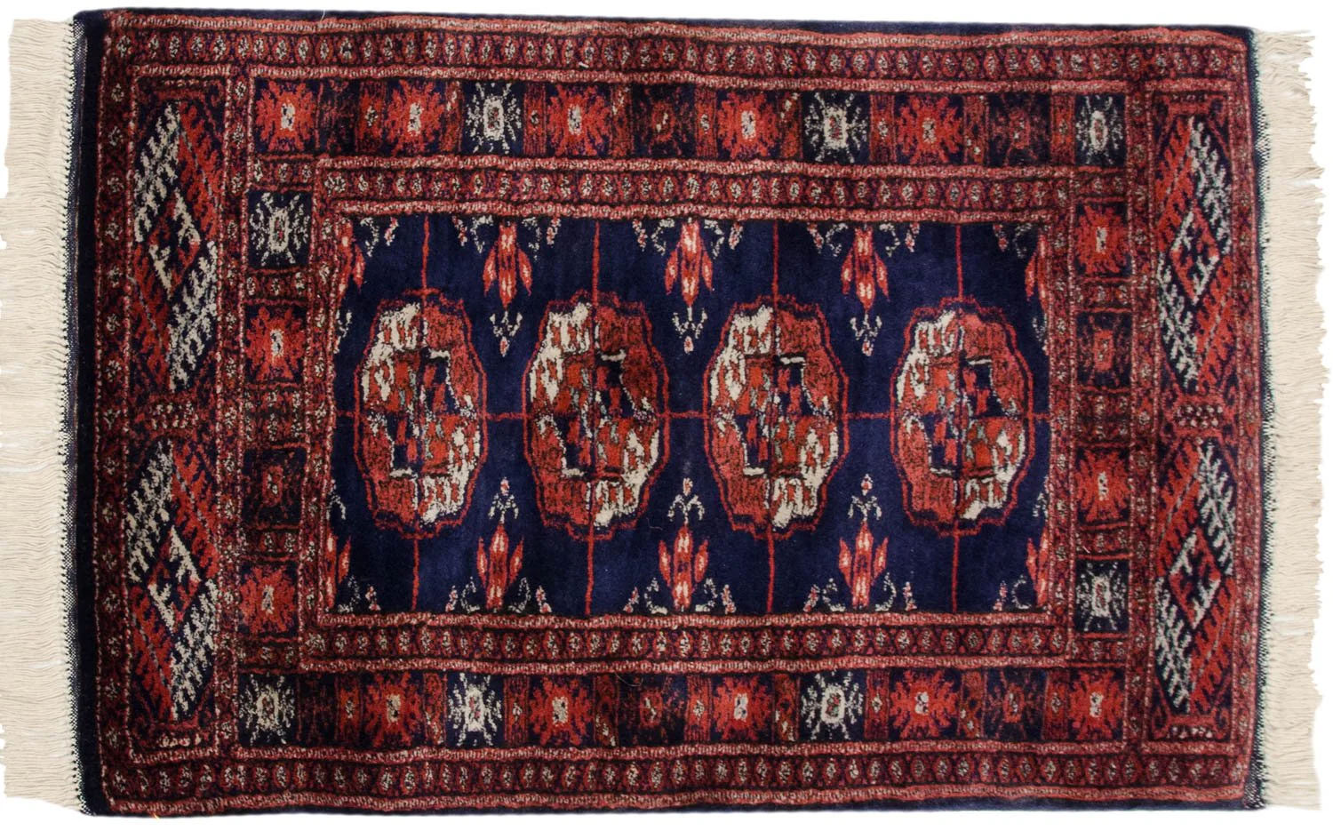 2x3 Vintage Fine Bokhara Rug Mat - Image 5