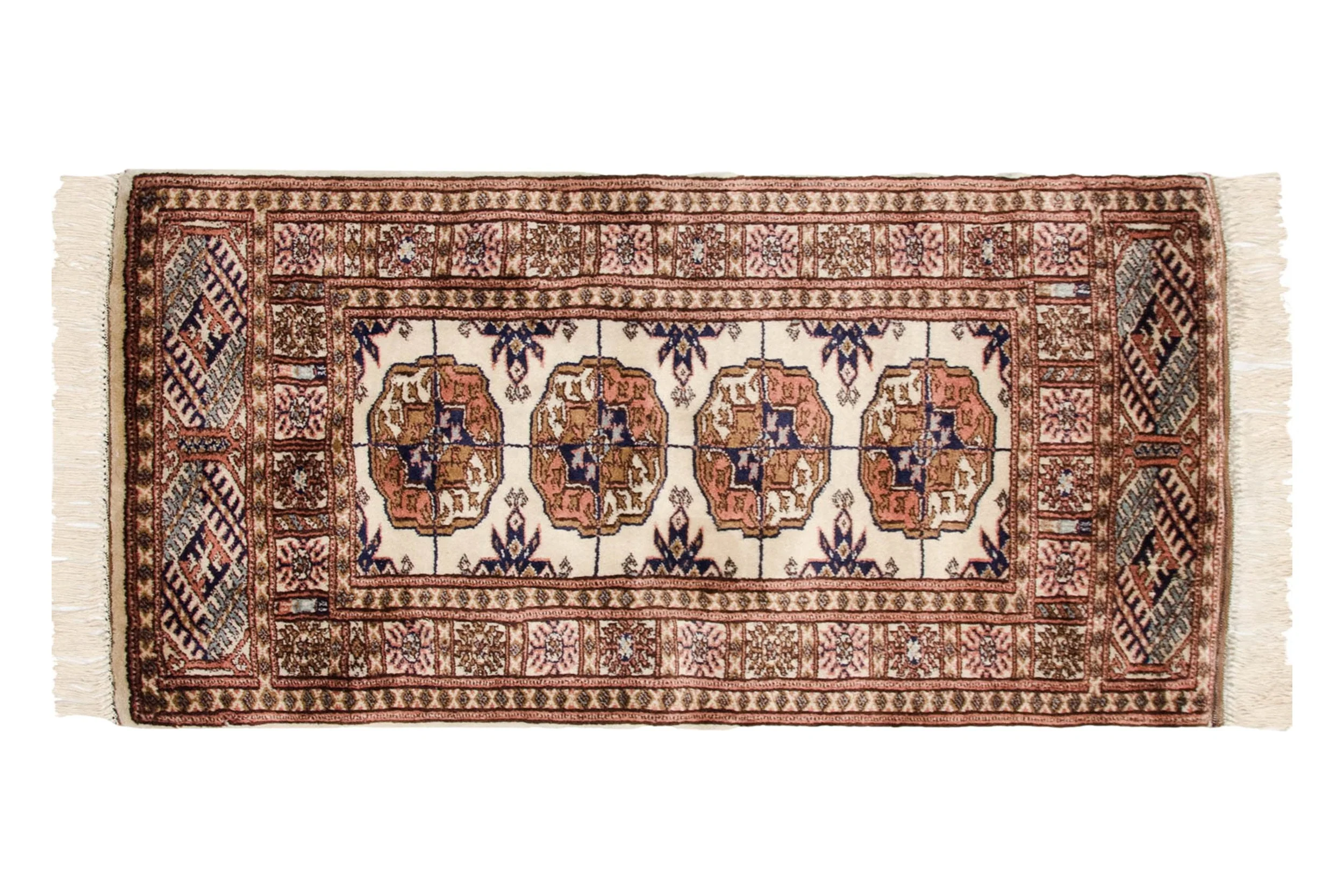 2x3 Vintage Fine Bokhara Rug Mat - Image 2