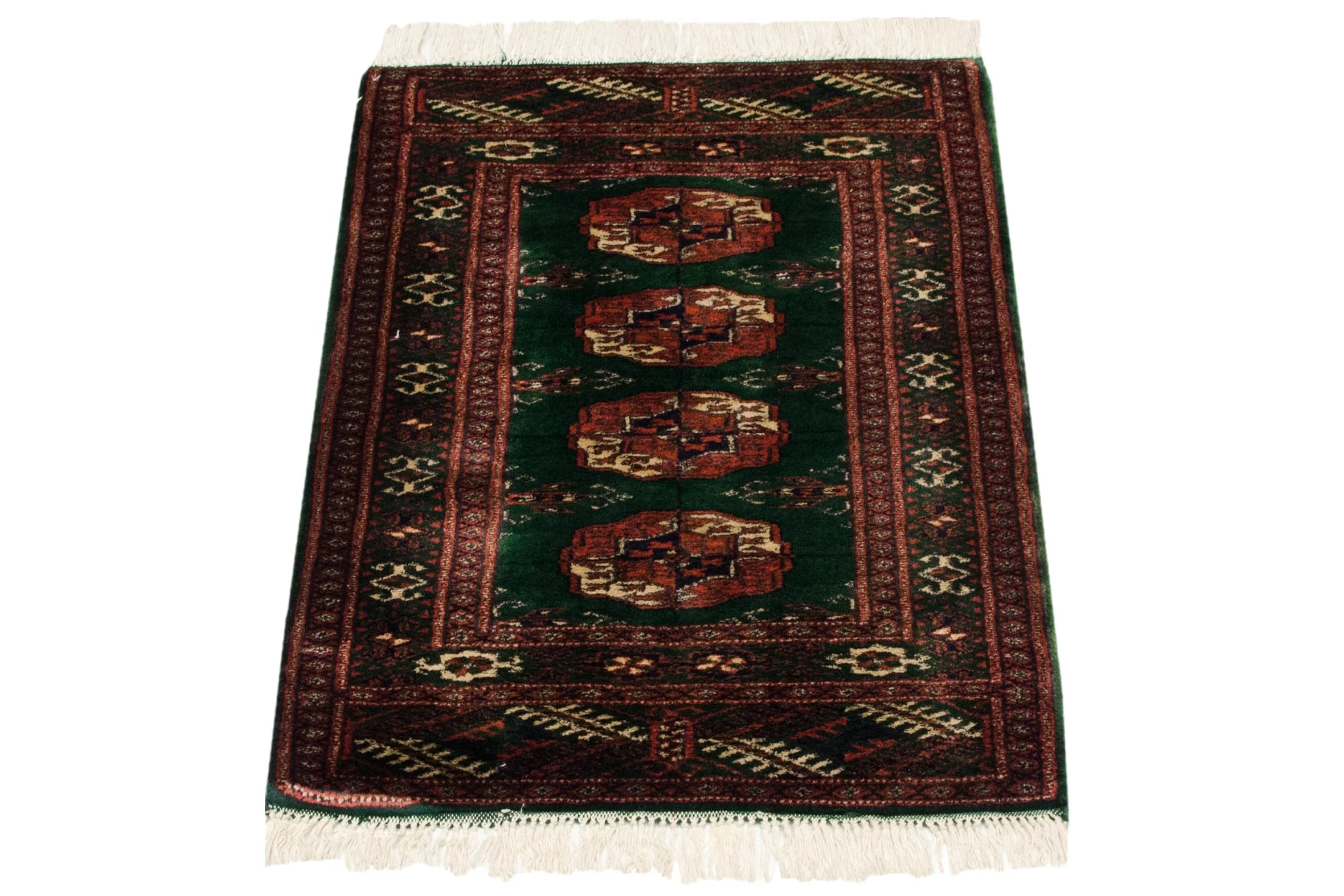 2x3 Vintage Fine Bokhara Rug Mat - Image 2
