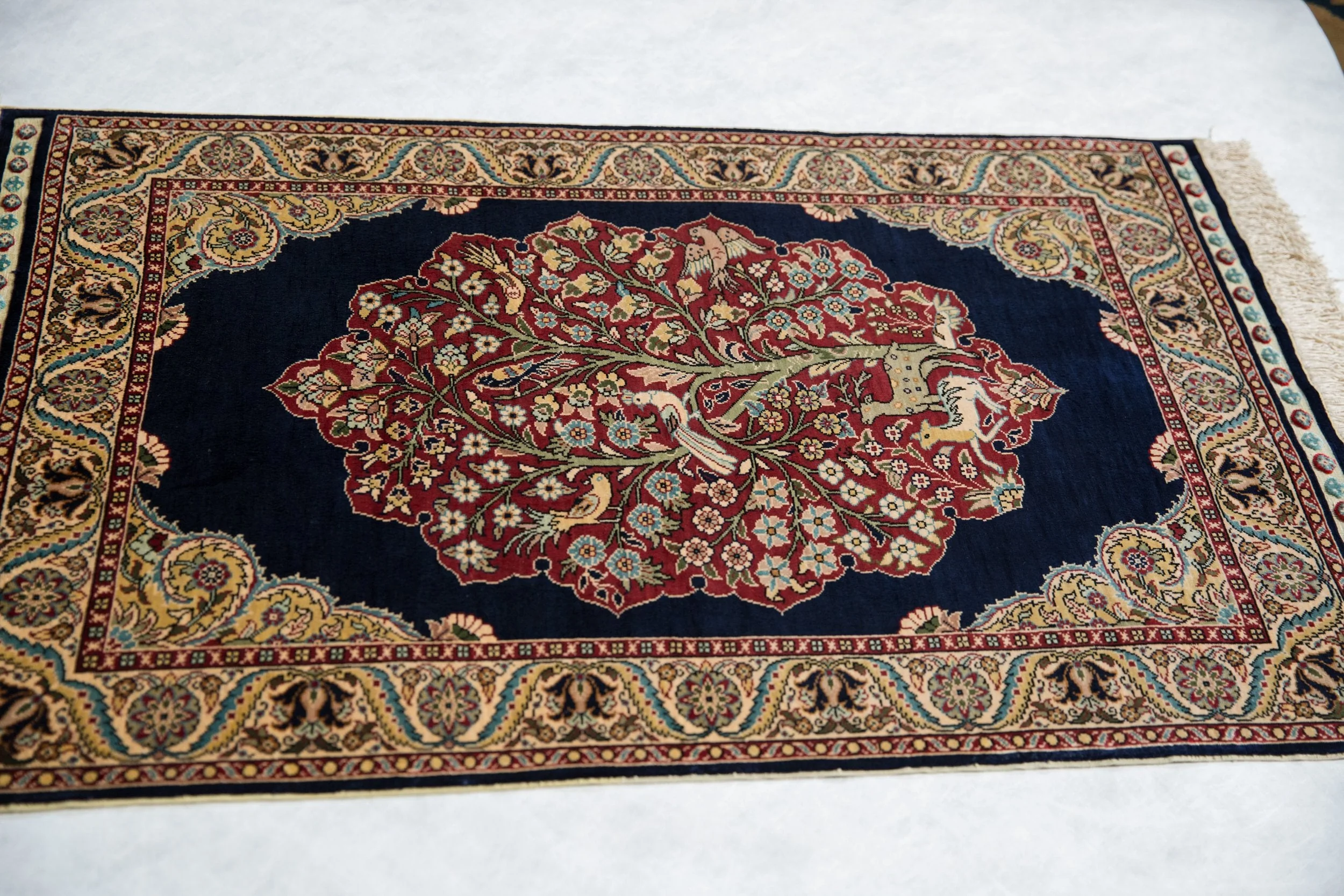 2x3 Vintage Fine Hereke Rug Mat - Image 9