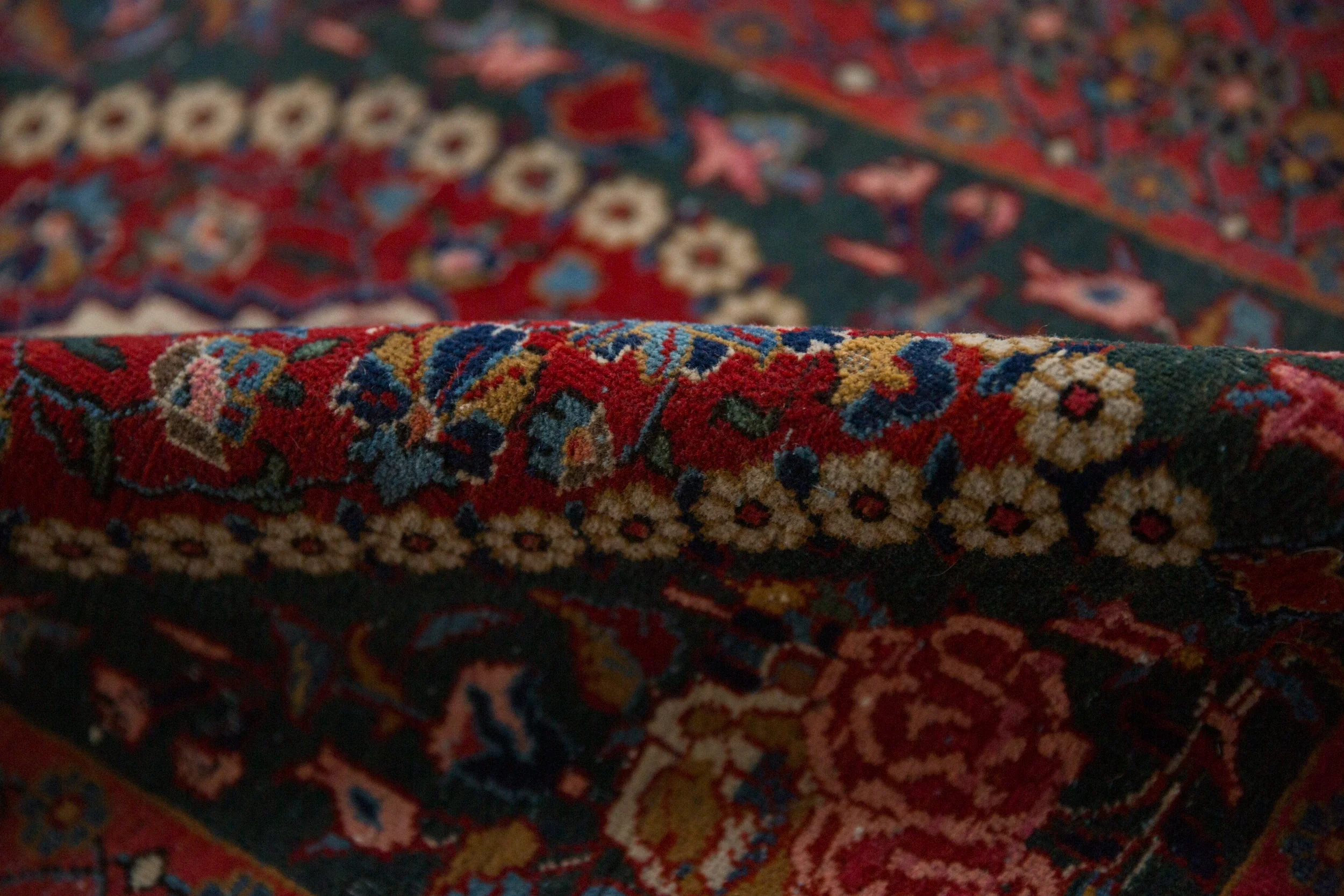 2x3 Vintage Fine Kashan Rug Mat - Image 8