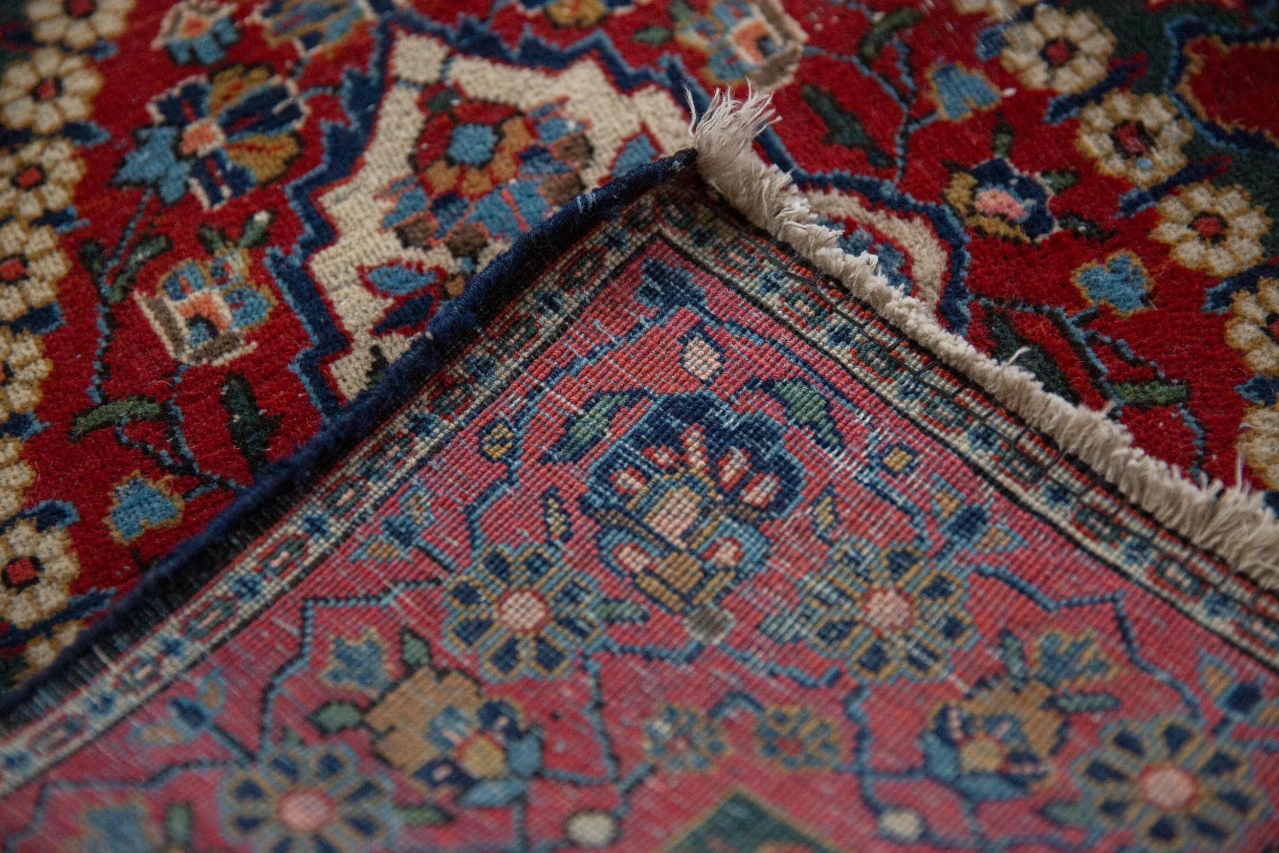 2x3 Vintage Fine Kashan Rug Mat - Image 9
