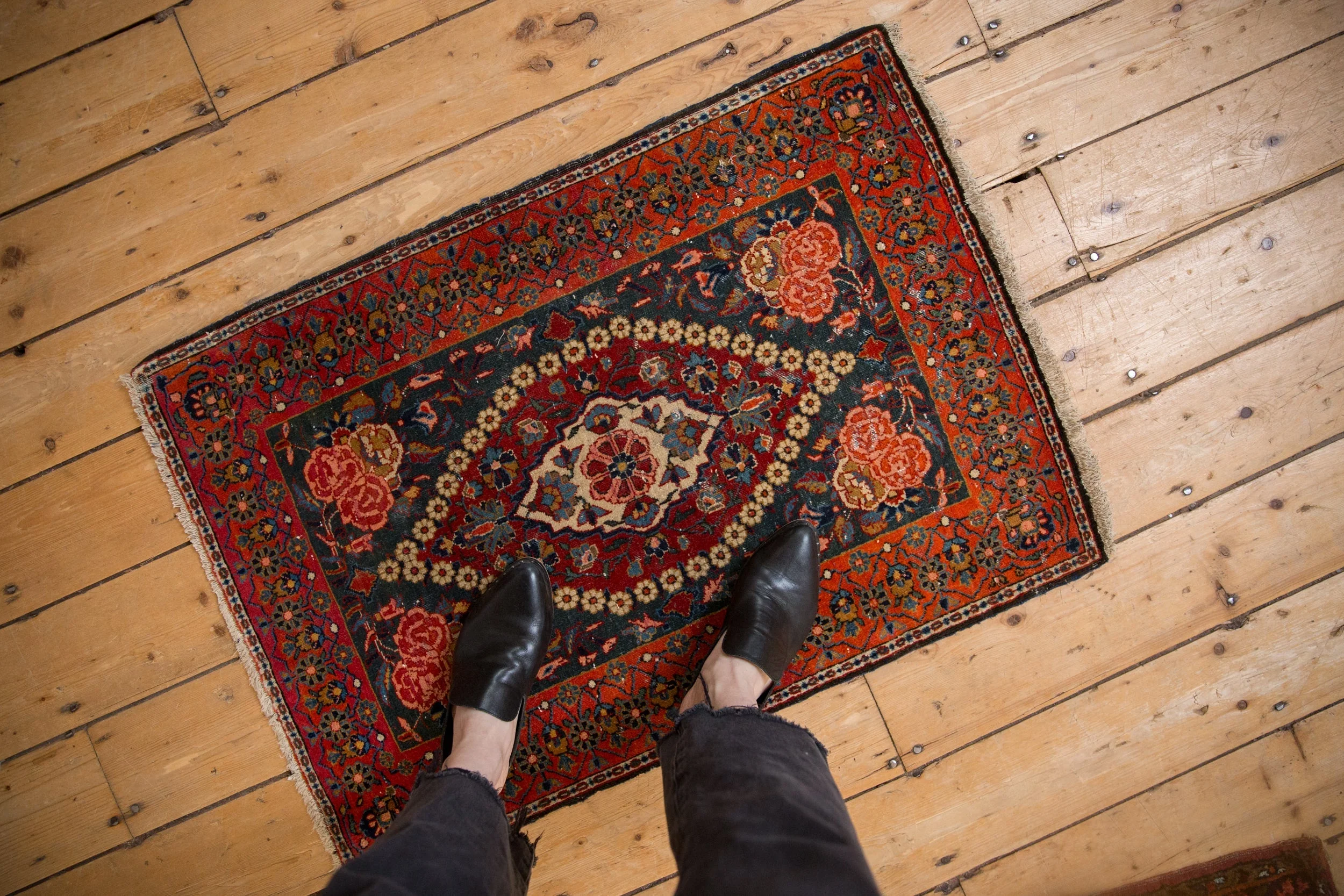 2x3 Vintage Fine Kashan Rug Mat - Image 2