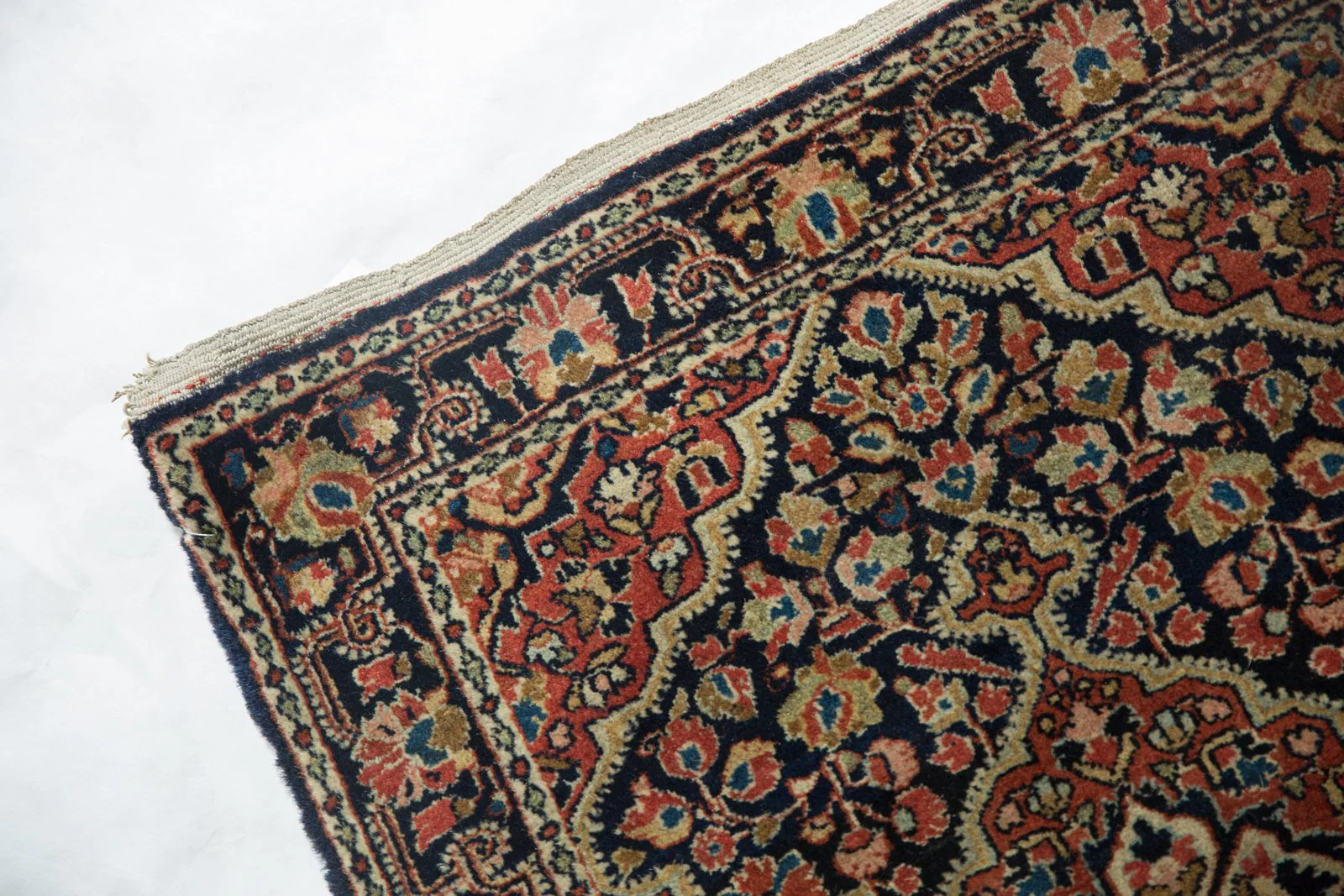 2x3 Vintage Fine Sarouk Rug Mat - Image 6