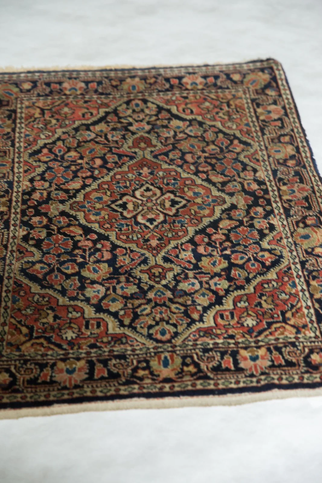2x3 Vintage Fine Sarouk Rug Mat - Image 8