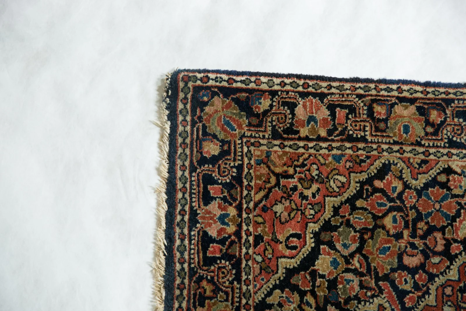 2x3 Vintage Fine Sarouk Rug Mat - Image 9