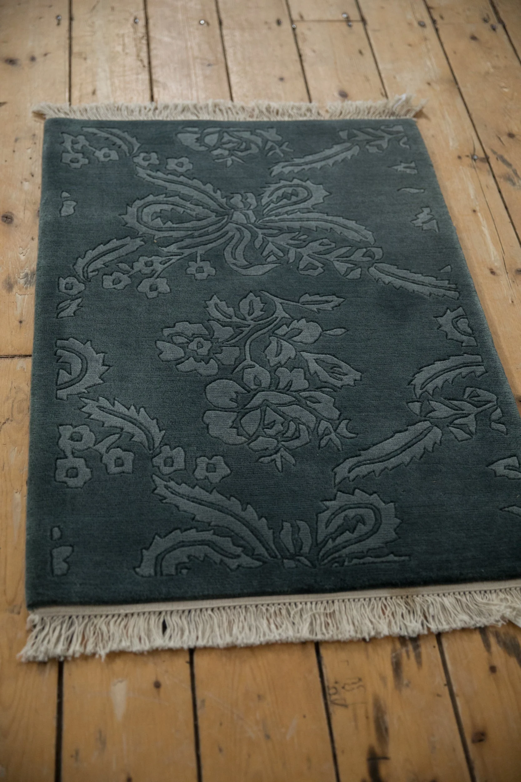 2x3 Vintage Indian Colonial Design Rug Mat - Image 5