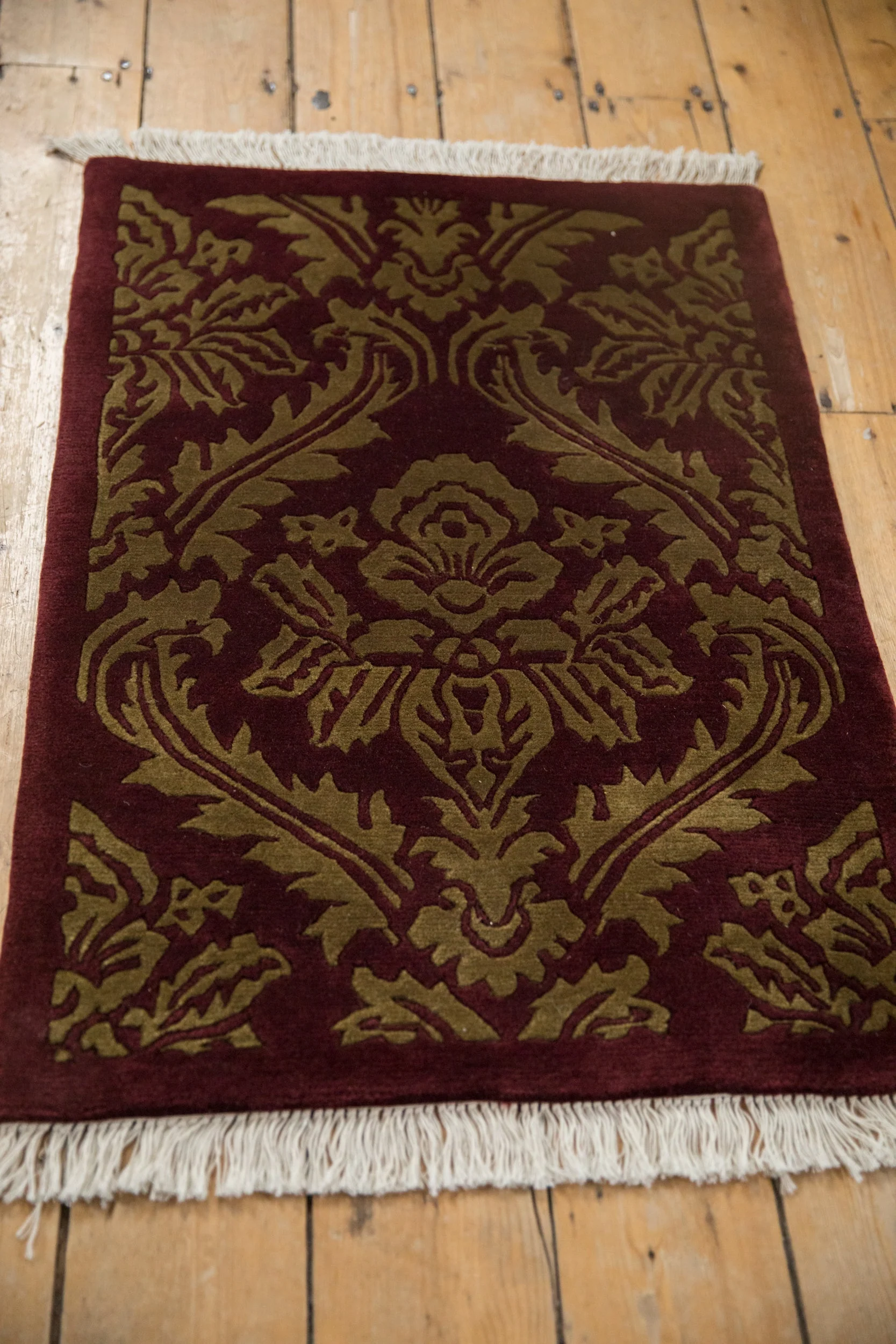 2x3 Vintage Indian Damask Design Rug Mat - Image 6