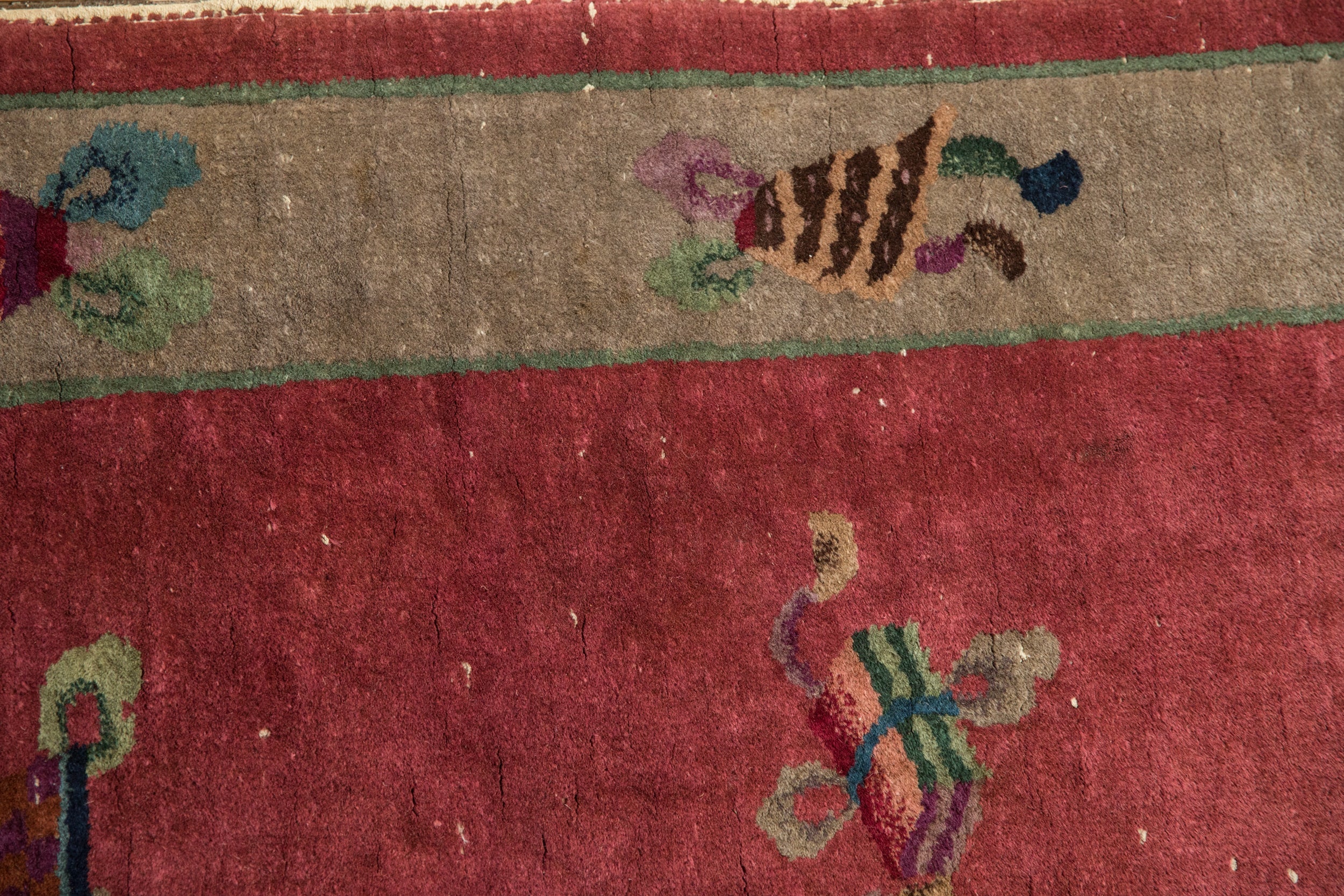 2x4.5 Antique Art Deco Rug Runner - Image 3