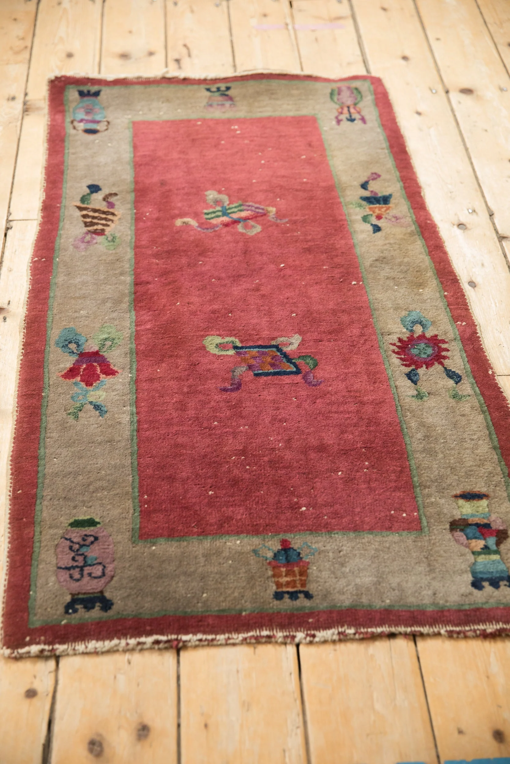 2x4.5 Antique Art Deco Rug Runner - Image 5