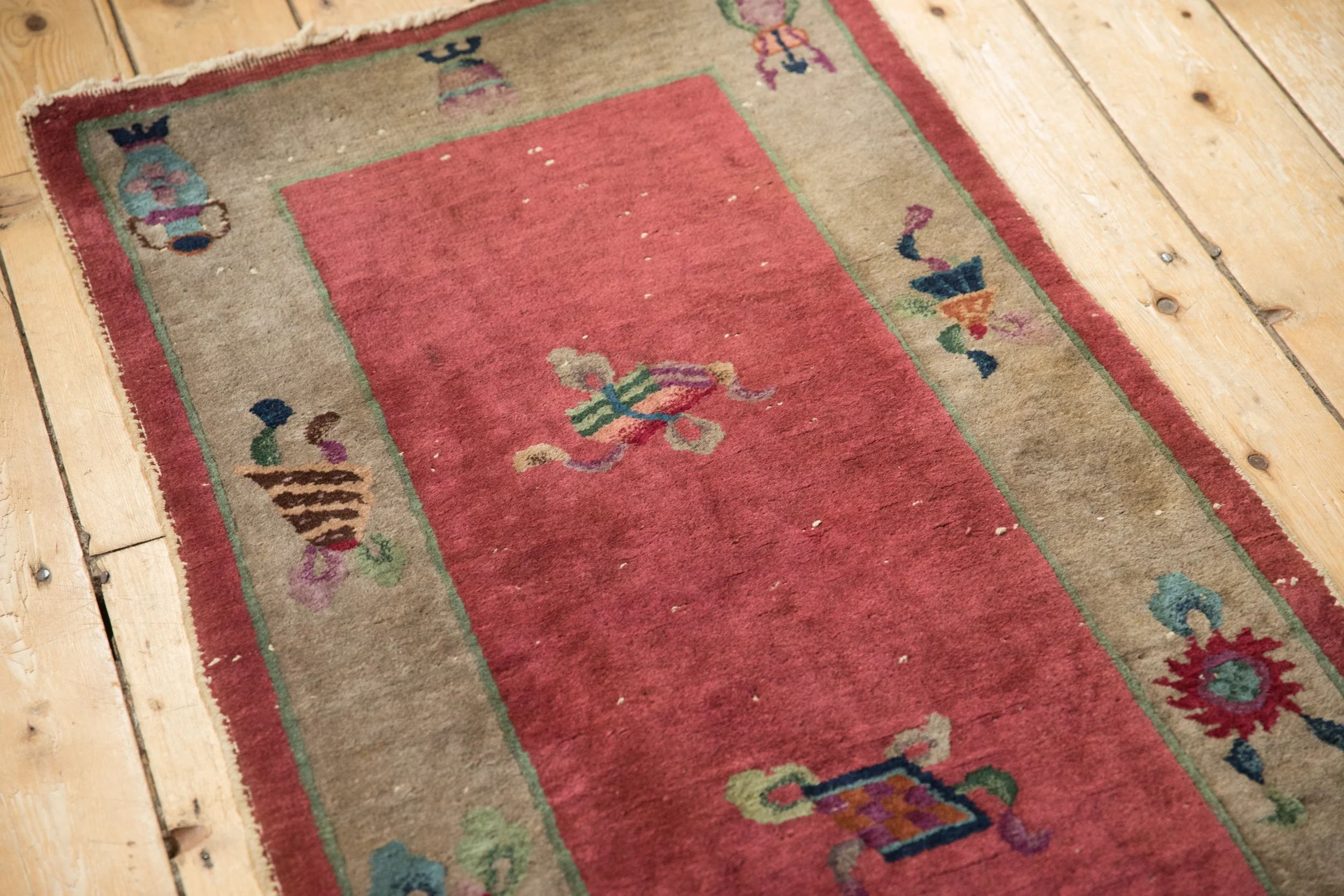 2x4.5 Antique Art Deco Rug Runner - Image 7