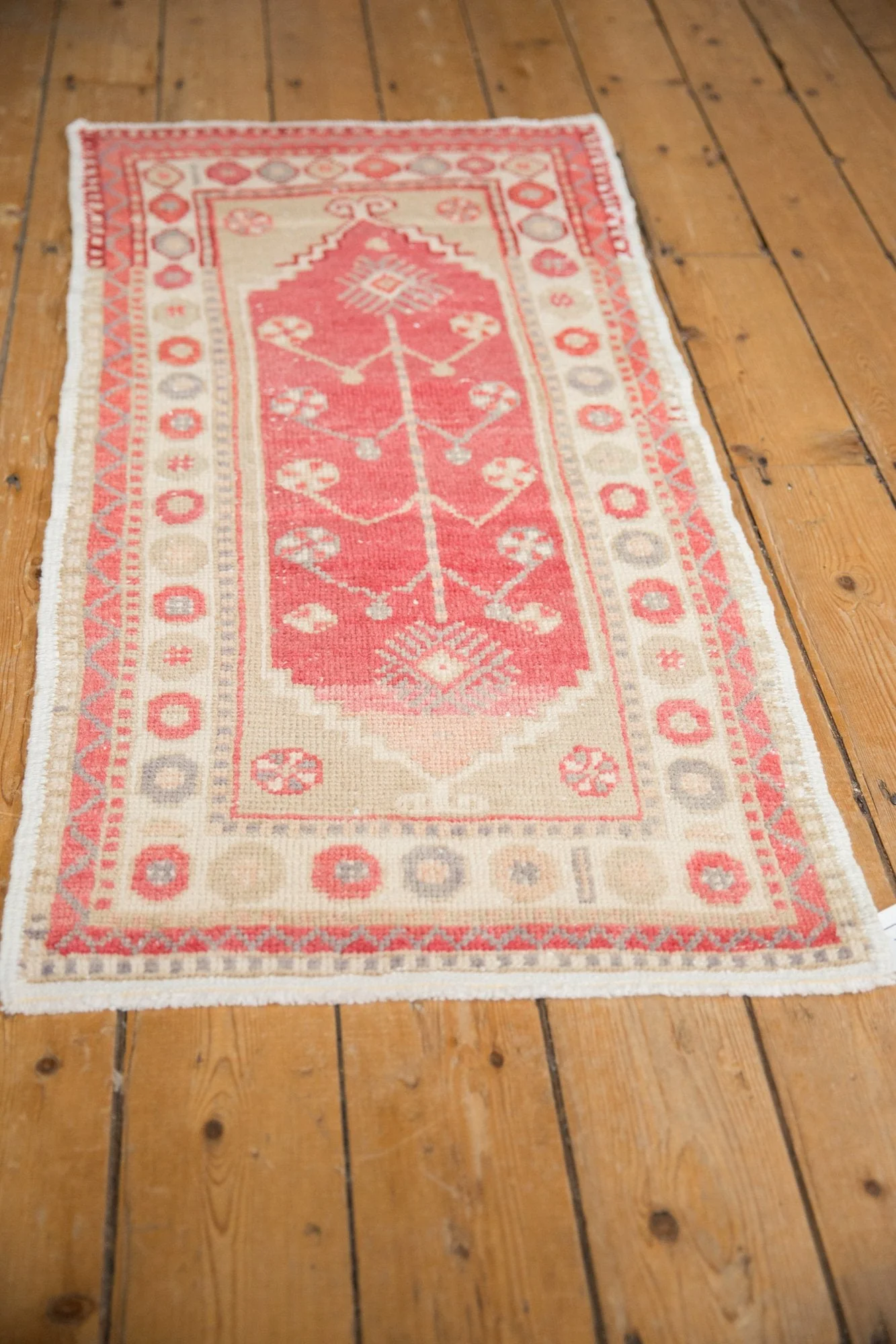 2x4.5 Vintage Distressed Oushak Rug Runner - Image 3