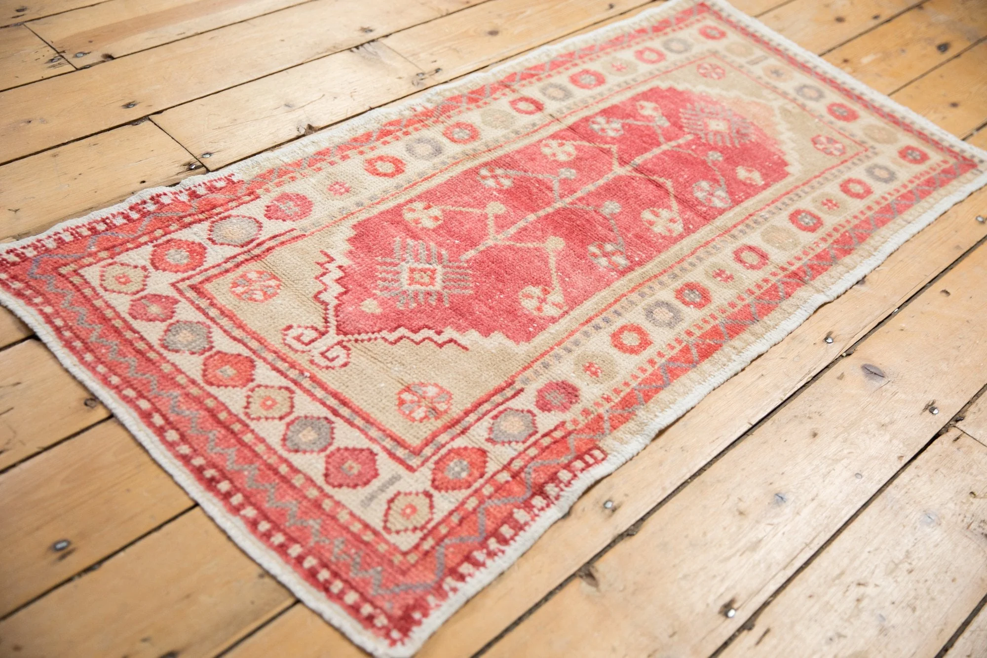 2x4.5 Vintage Distressed Oushak Rug Runner - Image 5