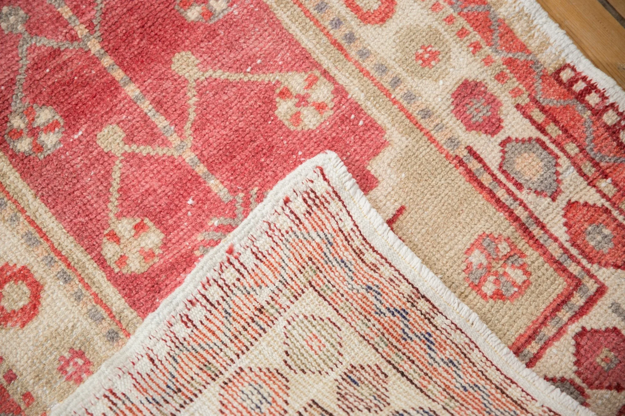 2x4.5 Vintage Distressed Oushak Rug Runner - Image 8