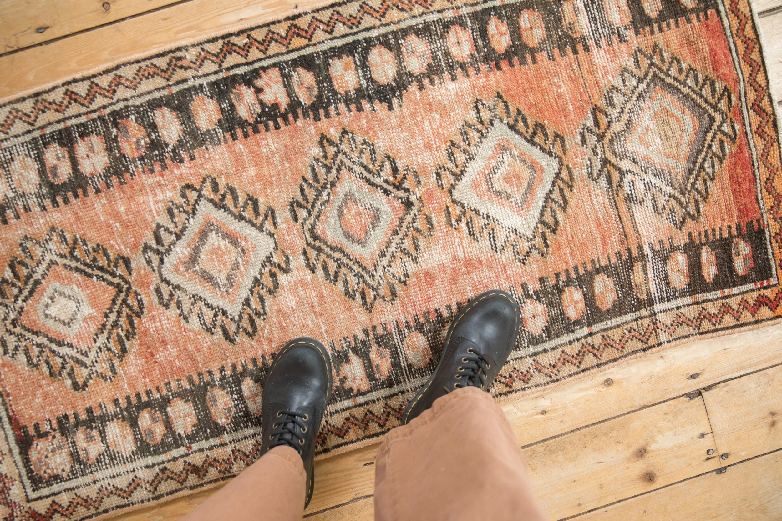 2x4.5 Vintage Distressed Oushak Rug Runner - Image 2