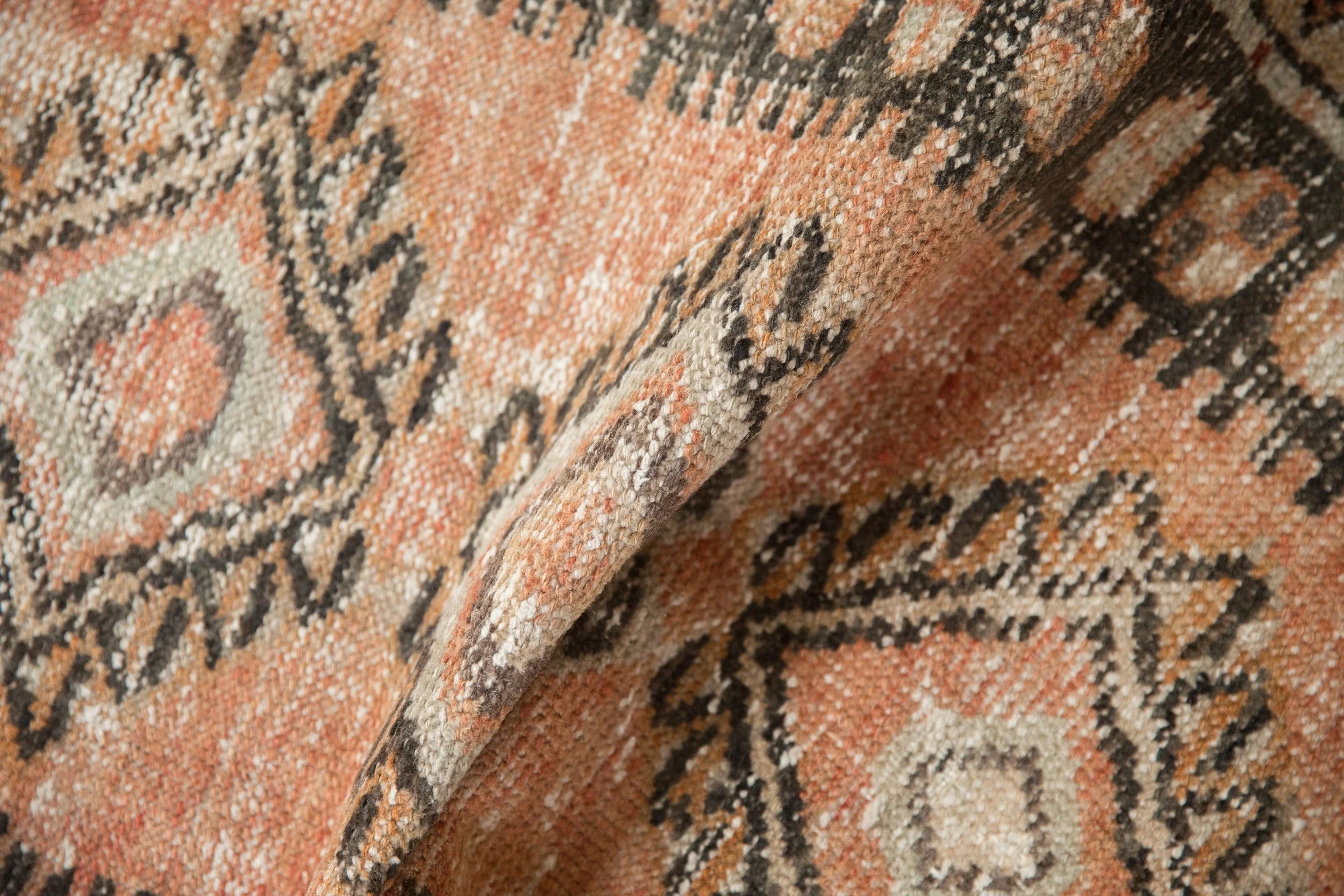 2x4.5 Vintage Distressed Oushak Rug Runner - Image 8