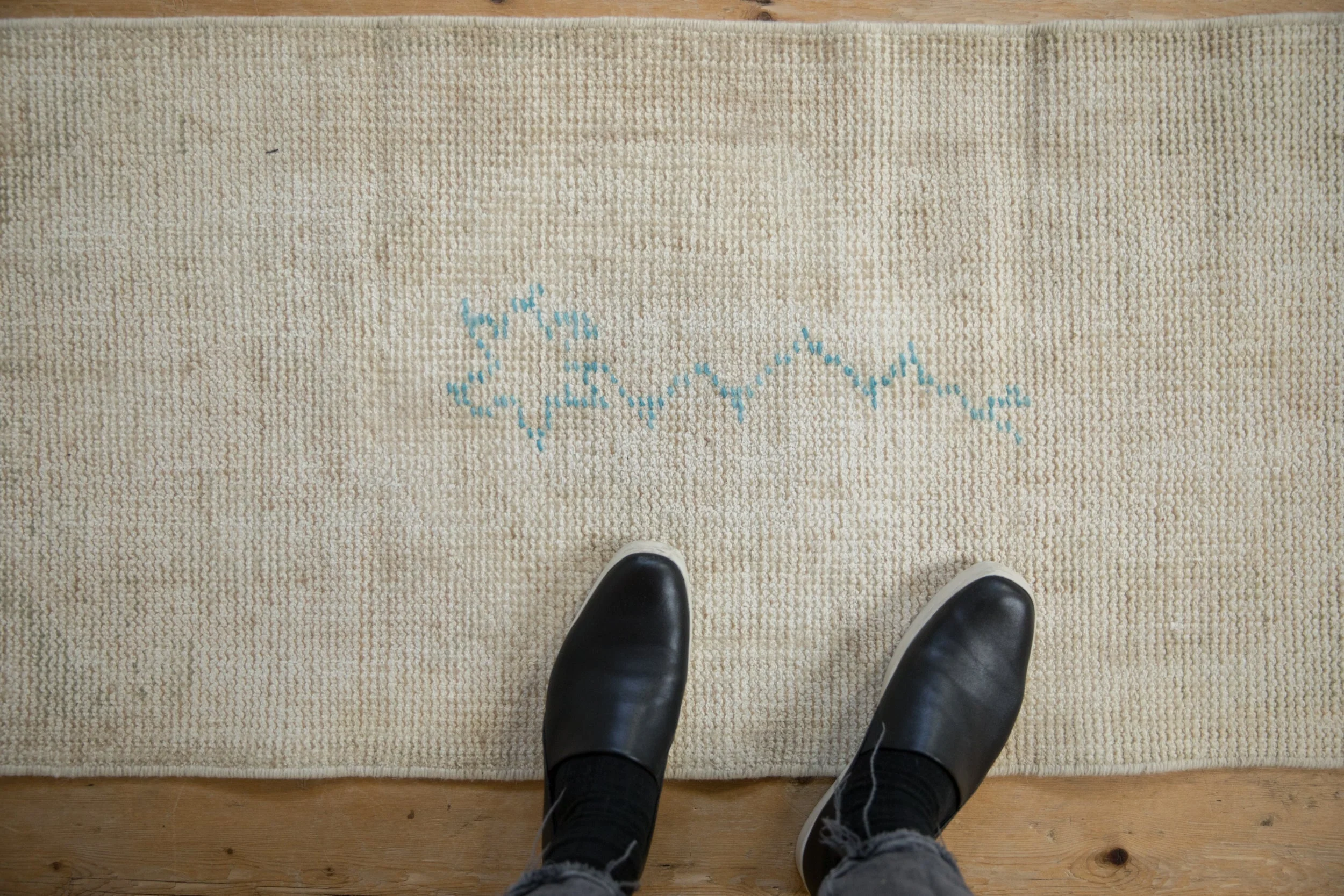 2x4.5 Vintage Distressed Oushak Rug Runner - Image 2