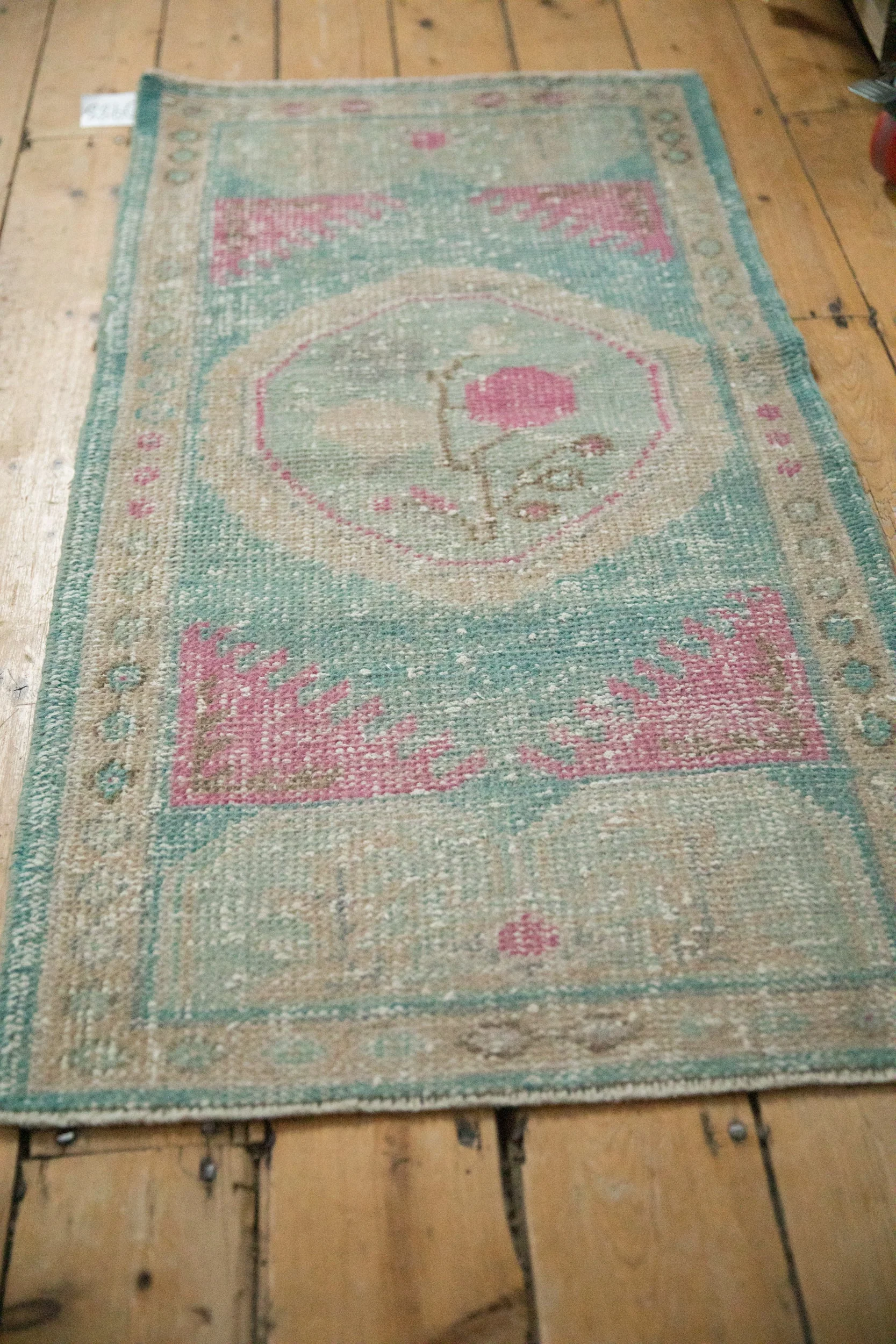 2x4.5 Vintage Distressed Oushak Rug Runner - Image 3