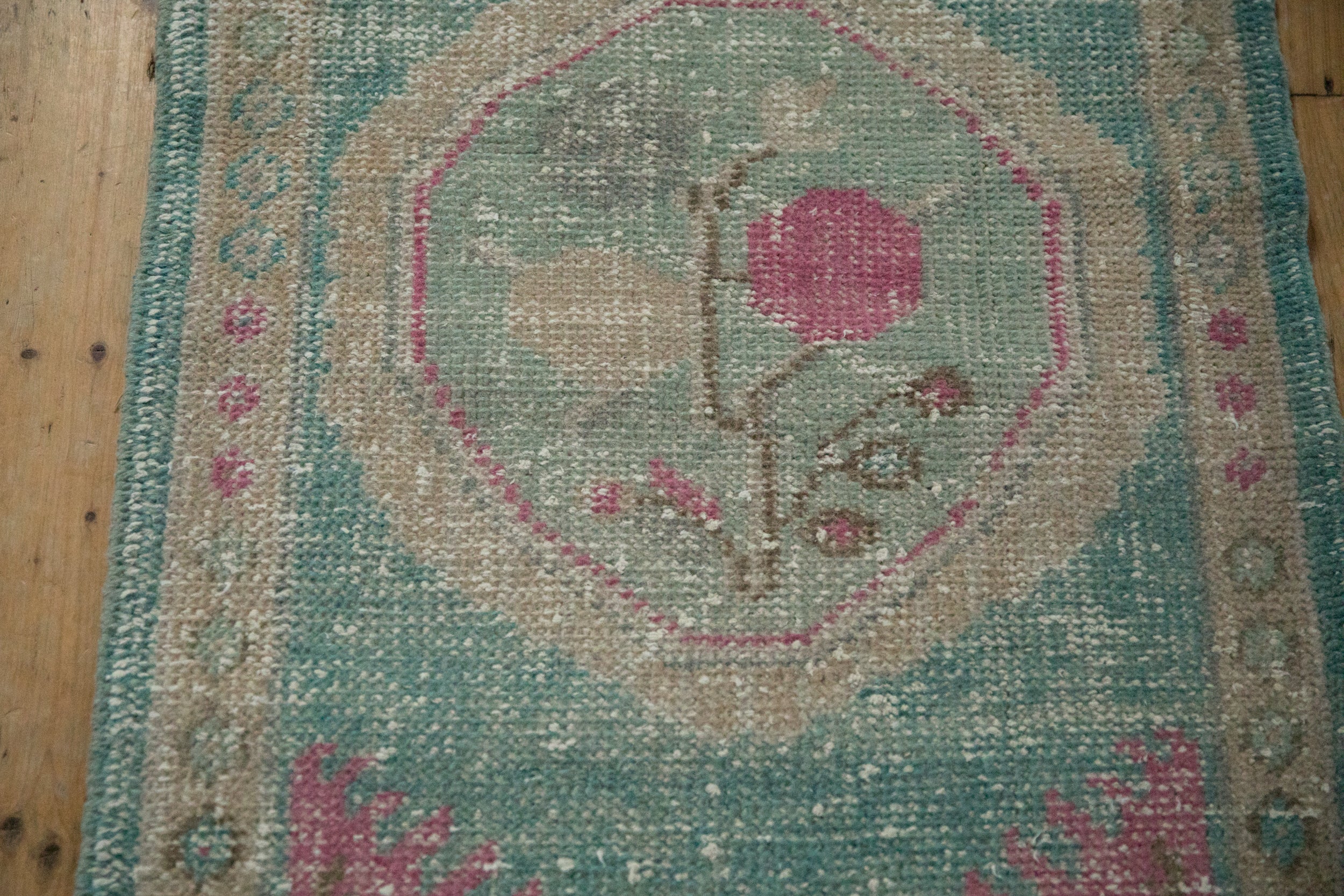 2x4.5 Vintage Distressed Oushak Rug Runner - Image 4