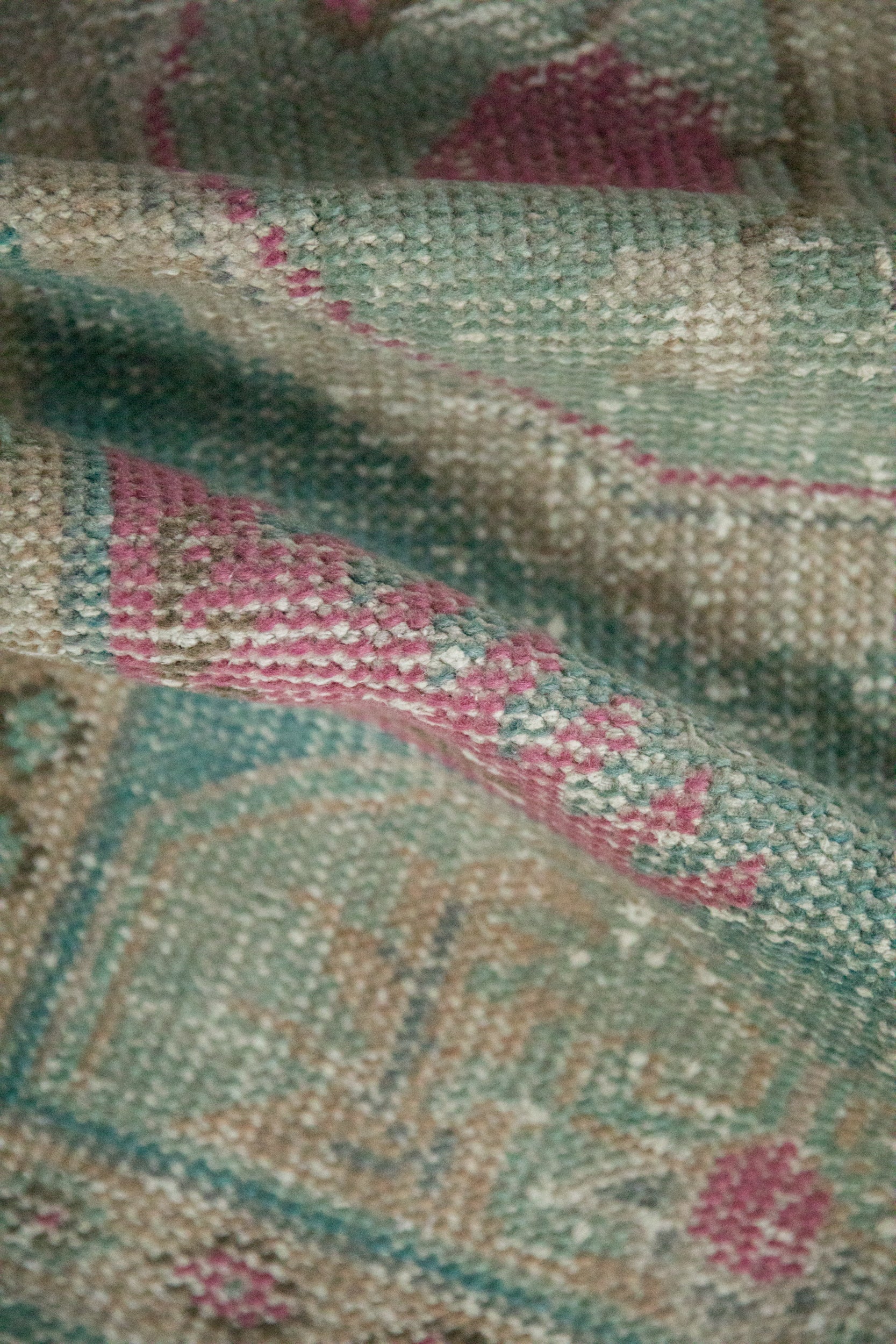 2x4.5 Vintage Distressed Oushak Rug Runner - Image 6