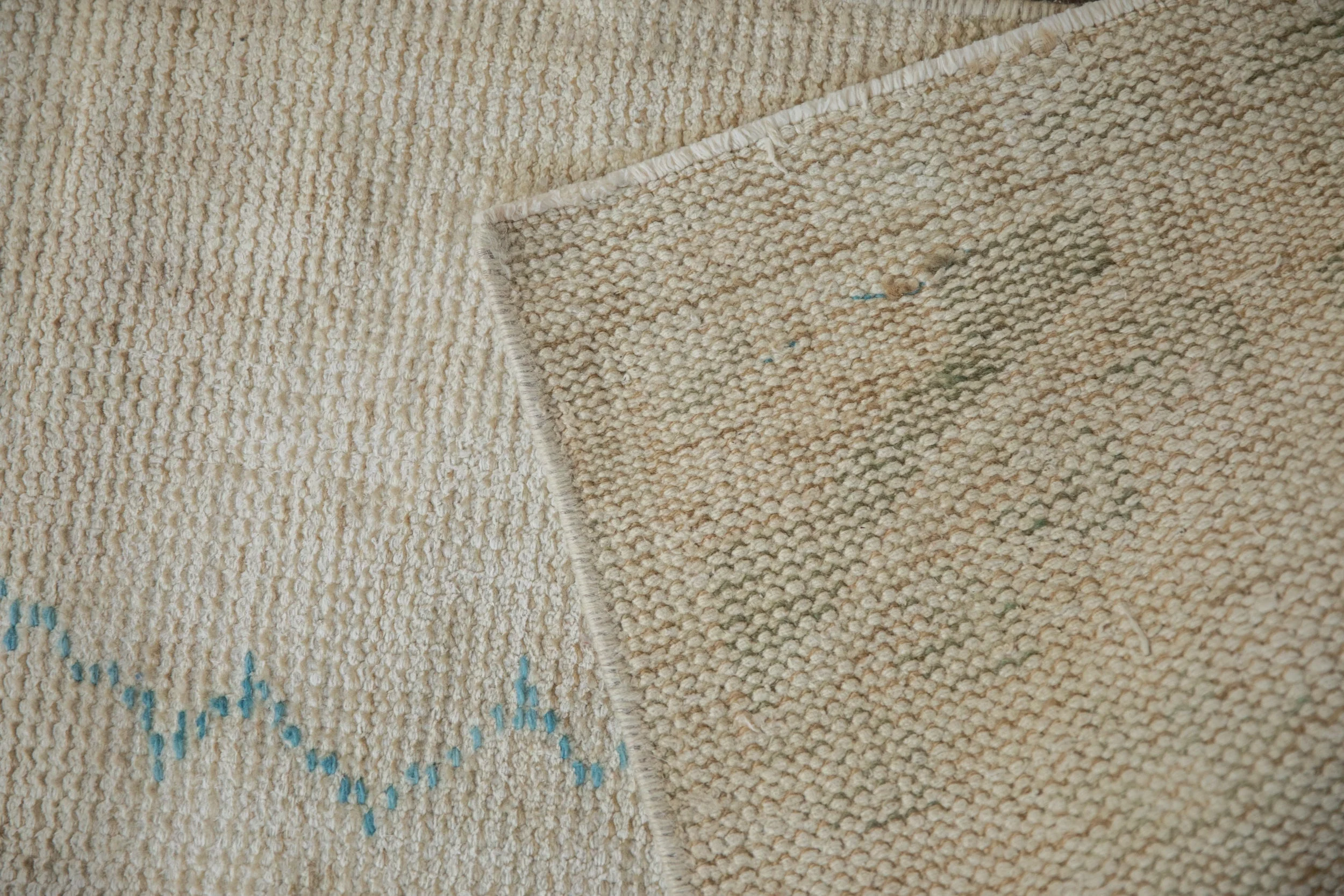 2x4.5 Vintage Distressed Oushak Rug Runner - Image 7