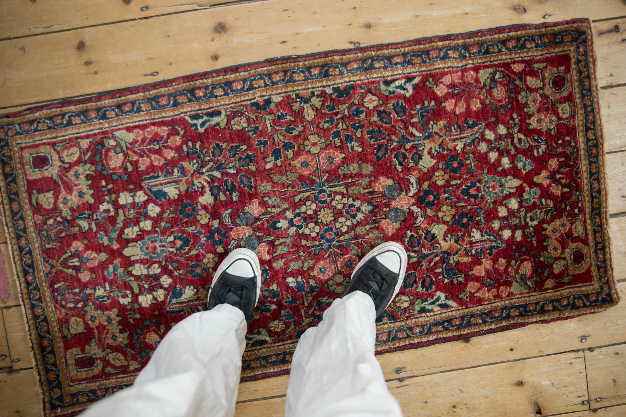 2x4.5 Vintage Fine American Sarouk Rug Runner - Image 2