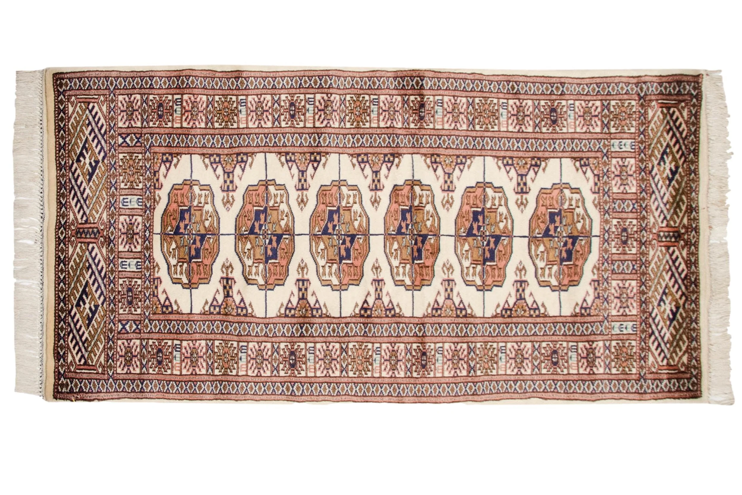 2x4.5 Vintage Fine Bokhara Rug Runner - Image 2