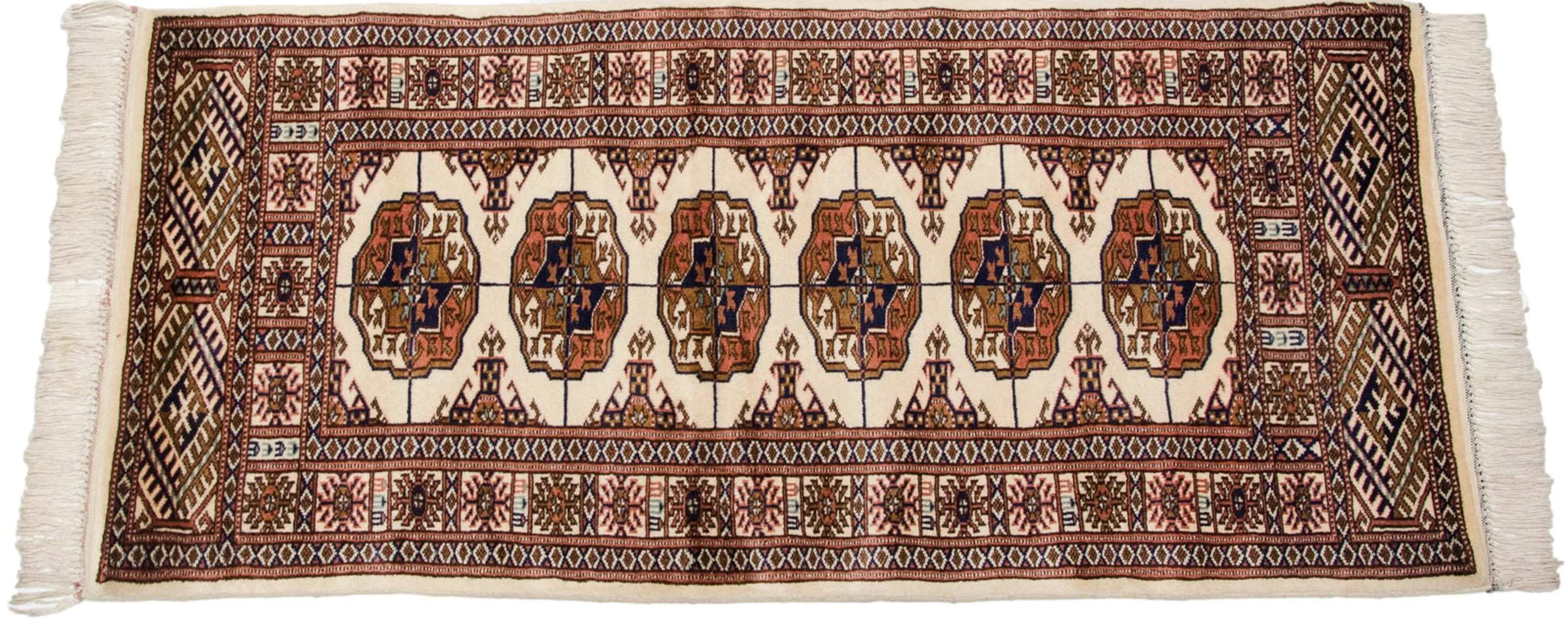 2x4.5 Vintage Fine Bokhara Rug Runner - Image 3